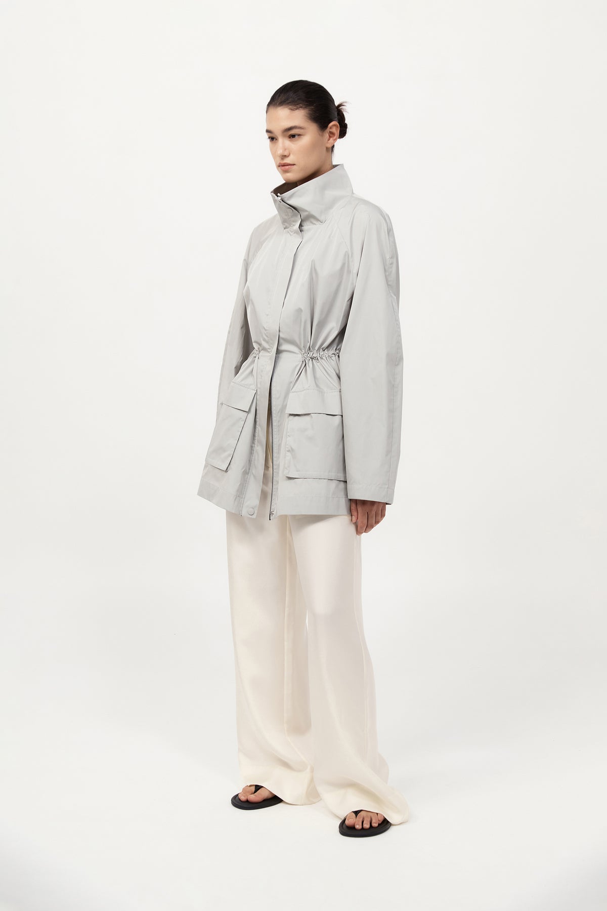 Paper Taffeta Parka - Silver