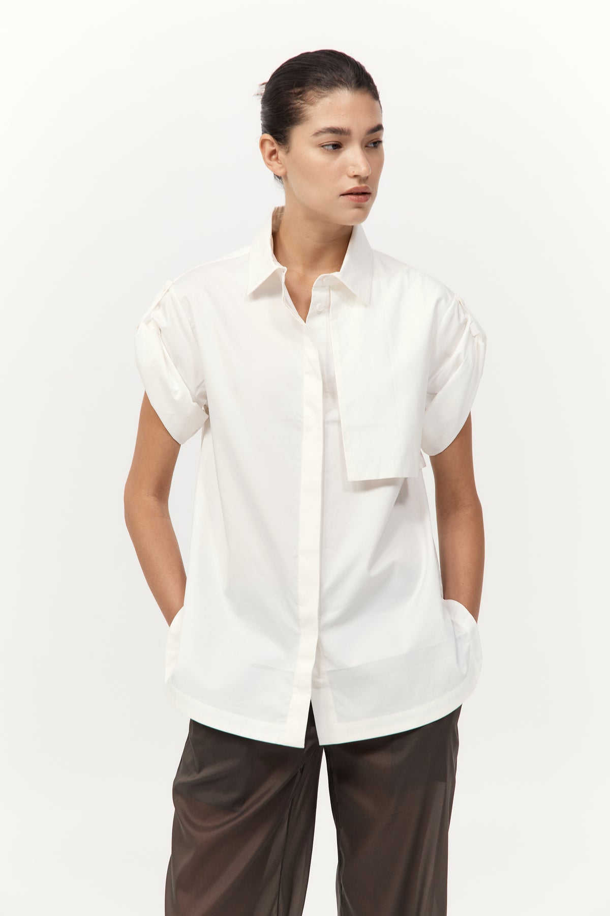 Utility Short Sleeve Shirt - Off White