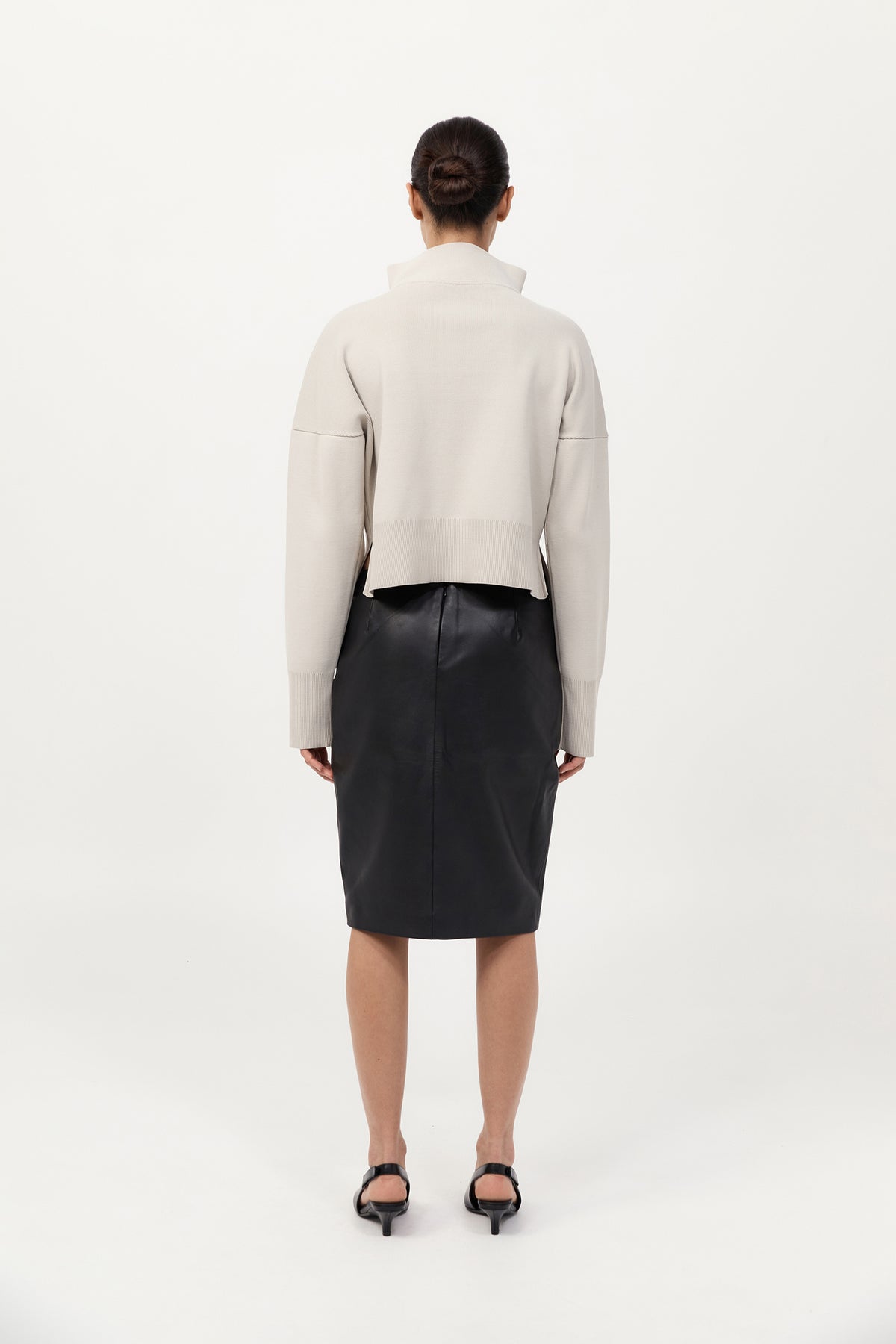 Milano Knit Zip Jumper - Silver