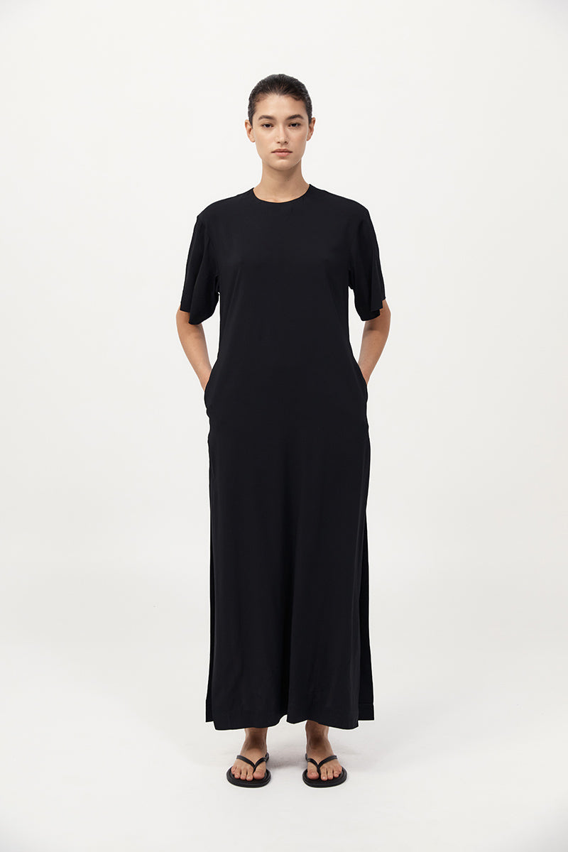 Relaxed Tee Dress - Black