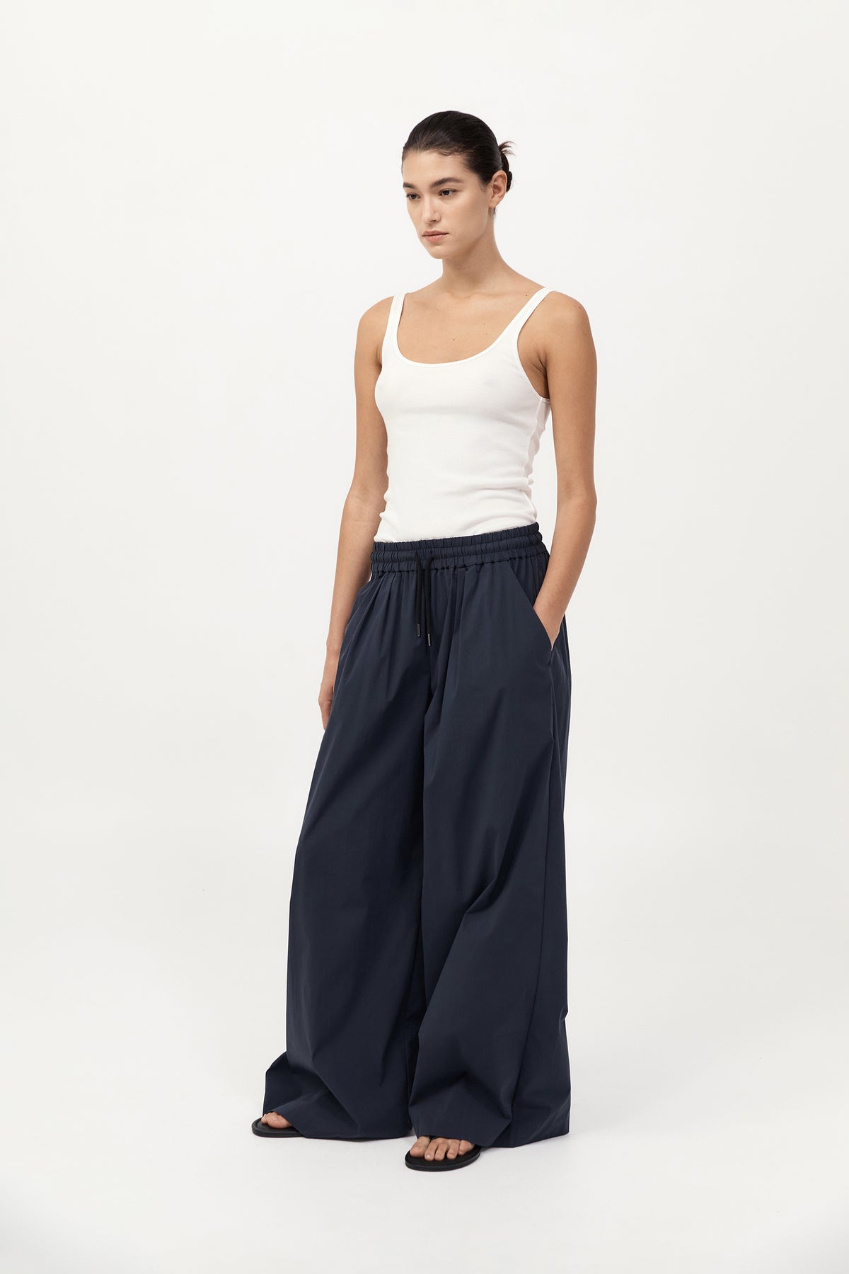 Everyday Drawstring Pants - Dark Ink