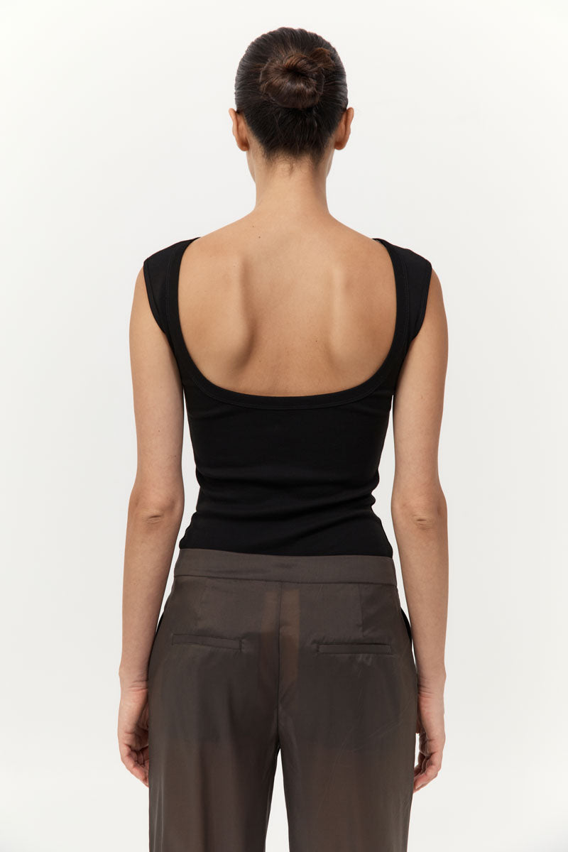 Organic Cotton Ballerina Top - Jet Black