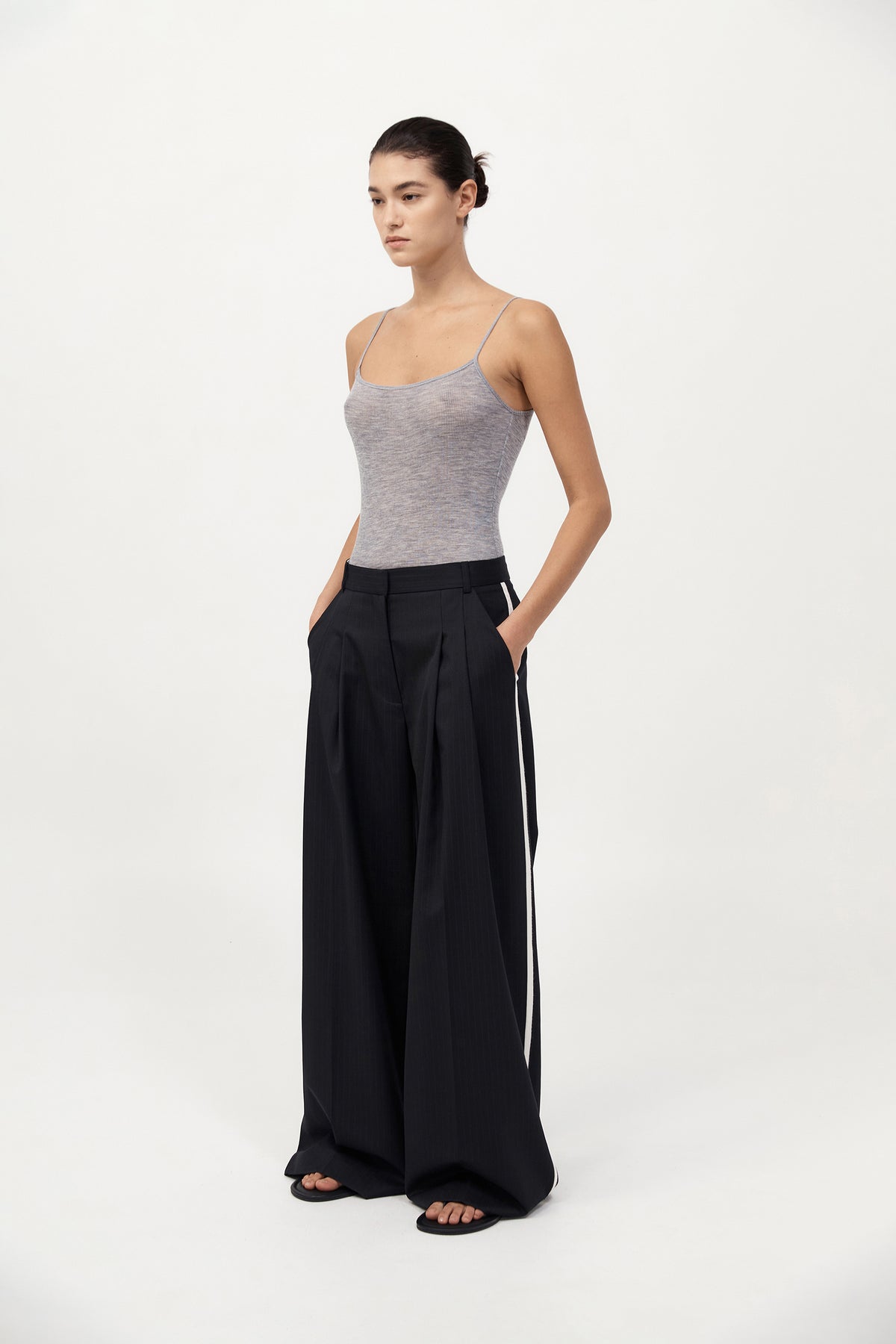 Baby Wool Cami - Grey Marle