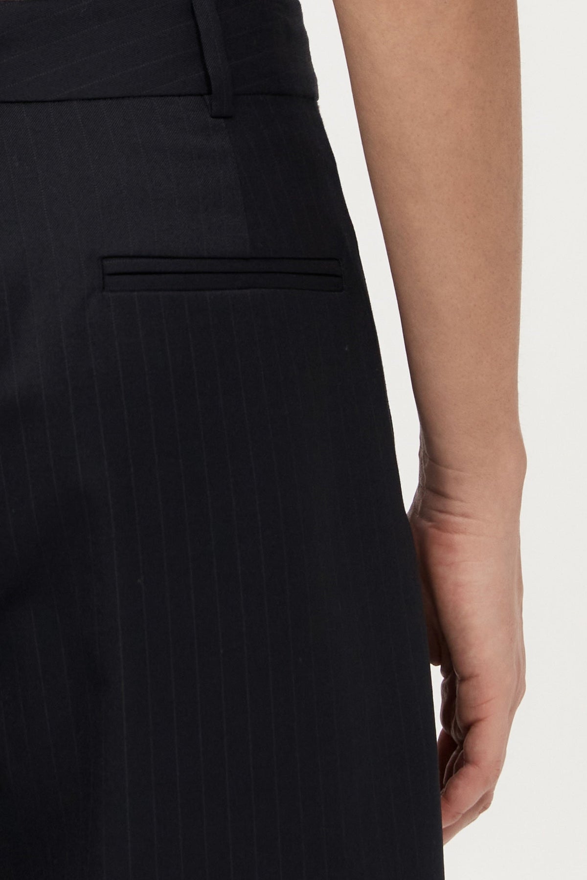 Side Stripe Homme Pant - Black Pinstripe