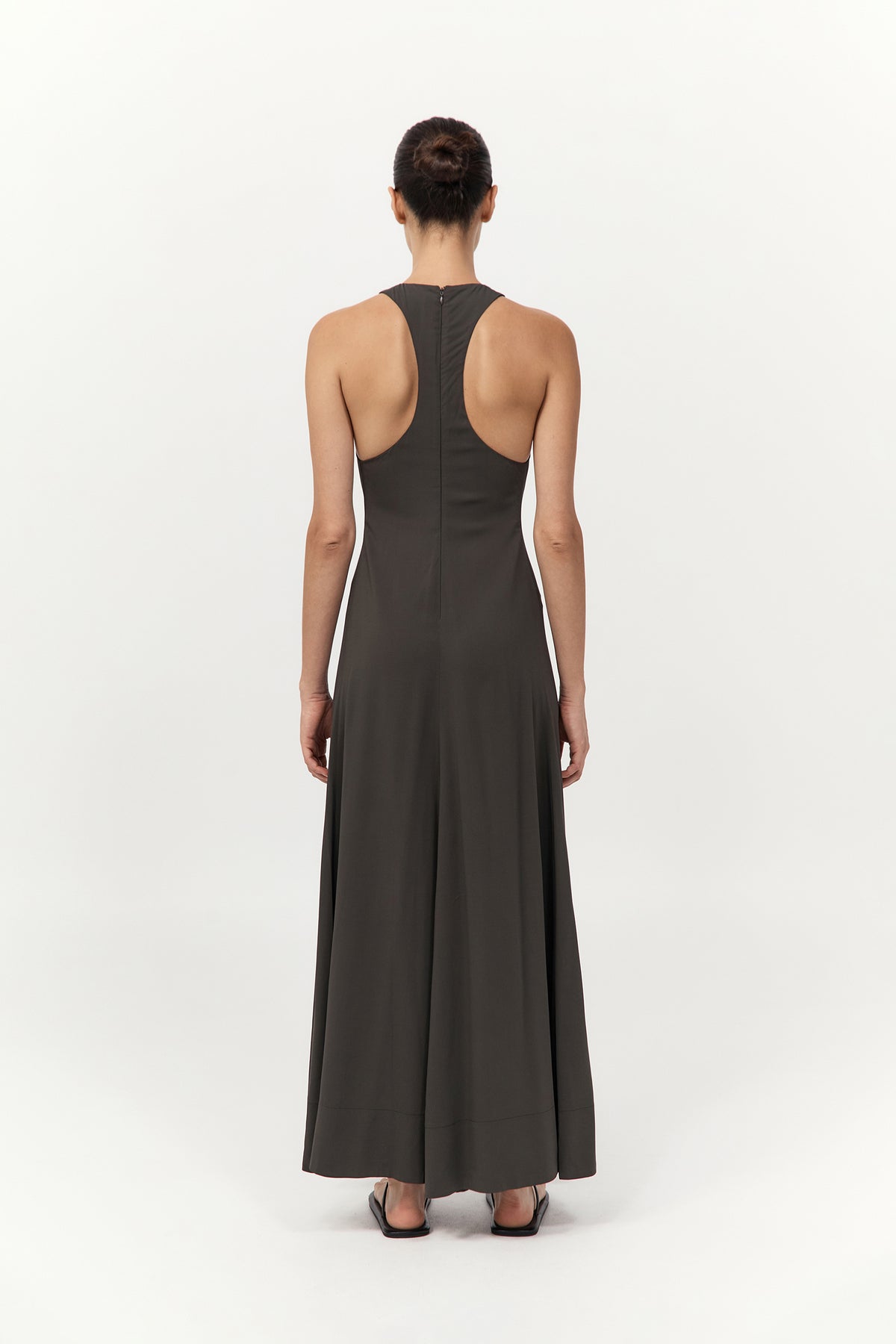 Cut Away Maxi Dress - Black Olive