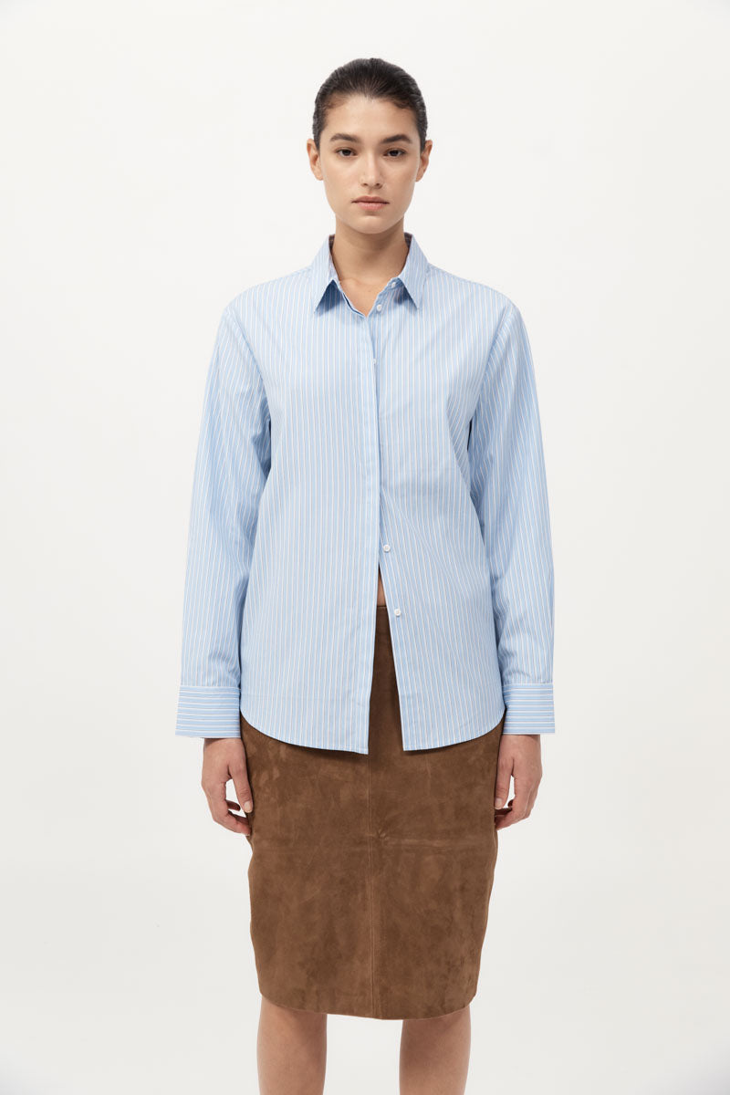 Classic Shirt - Pale Blue Stripe