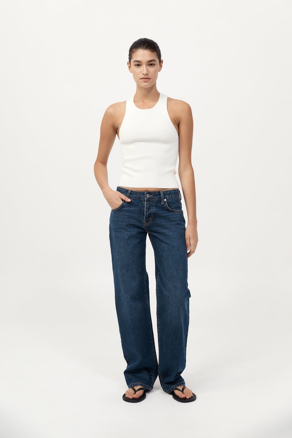 90s Low Rise Jeans - Dark Indigo