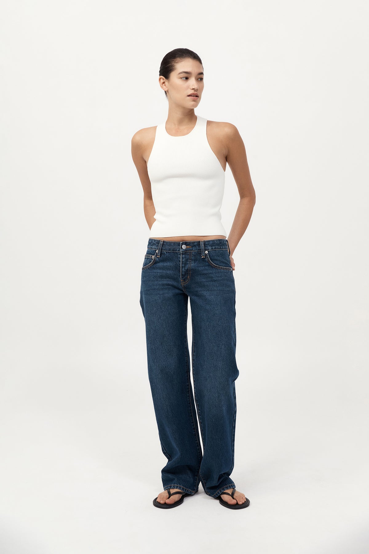 90s Low Rise Jeans - Dark Indigo