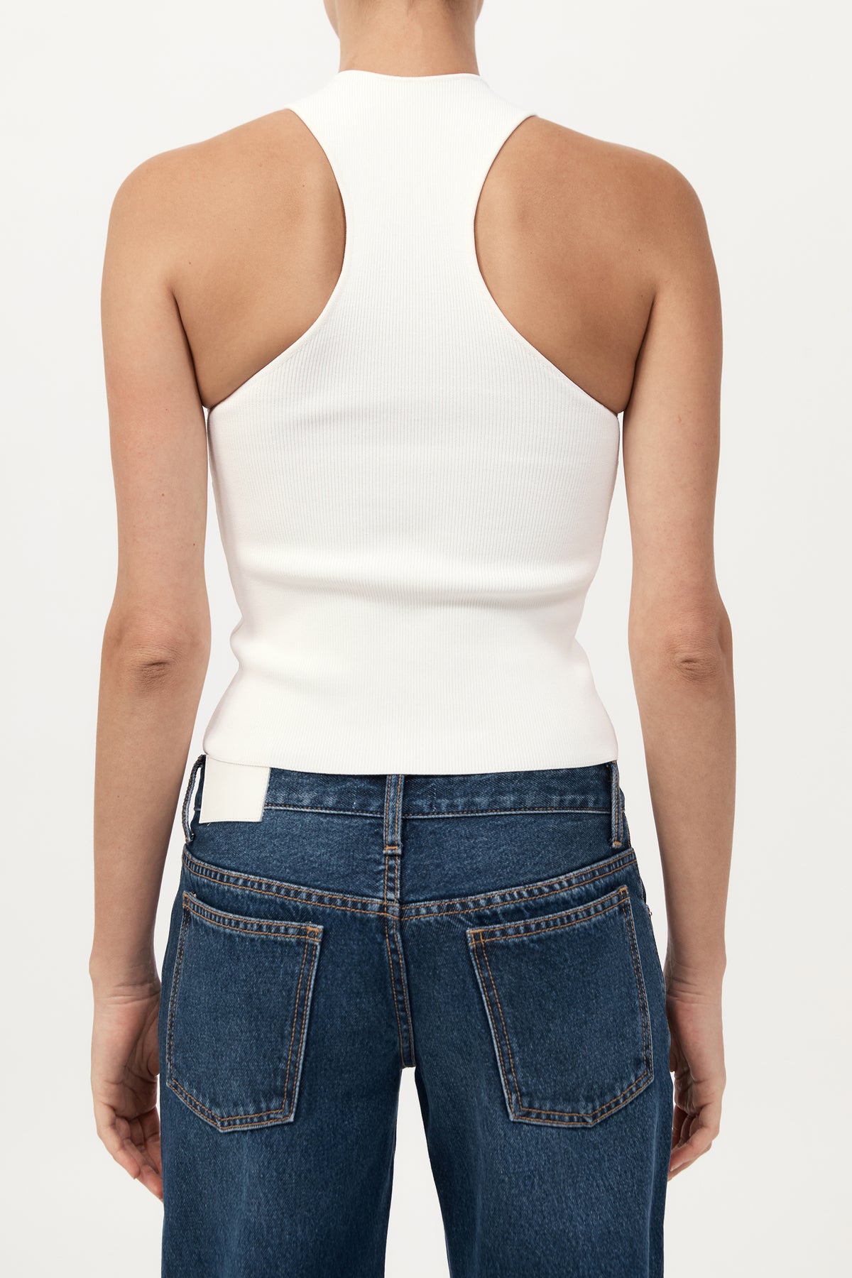 Sculpted Knit Top - Off White