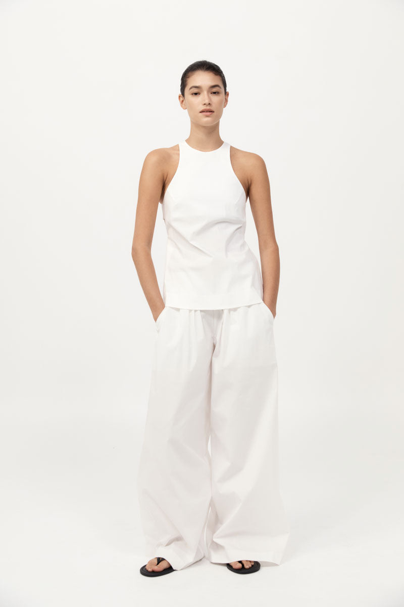 Everyday Drawstring Pants - White