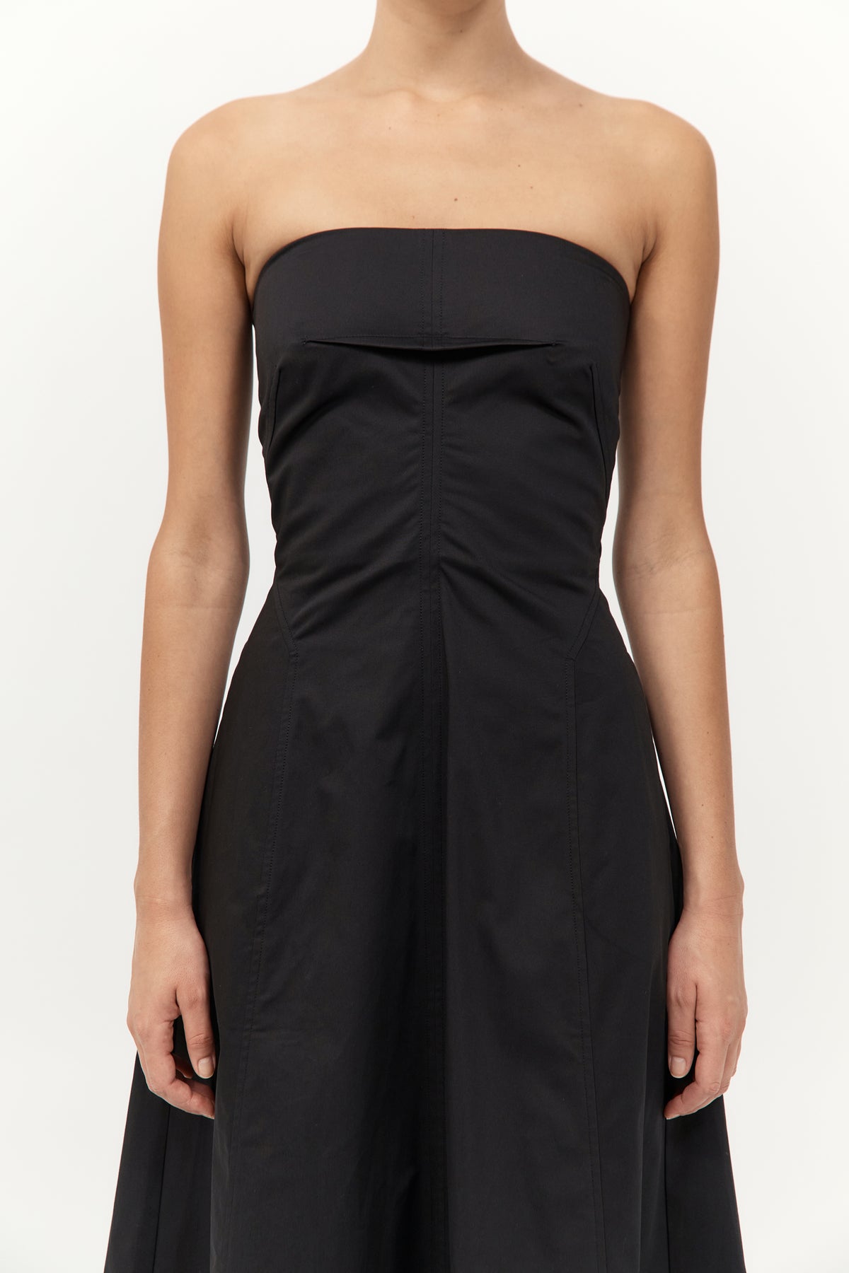 black cotton strapless dress Marcella | Aurora Sleeveless Dress in Black | Women's Size Small | Ponte