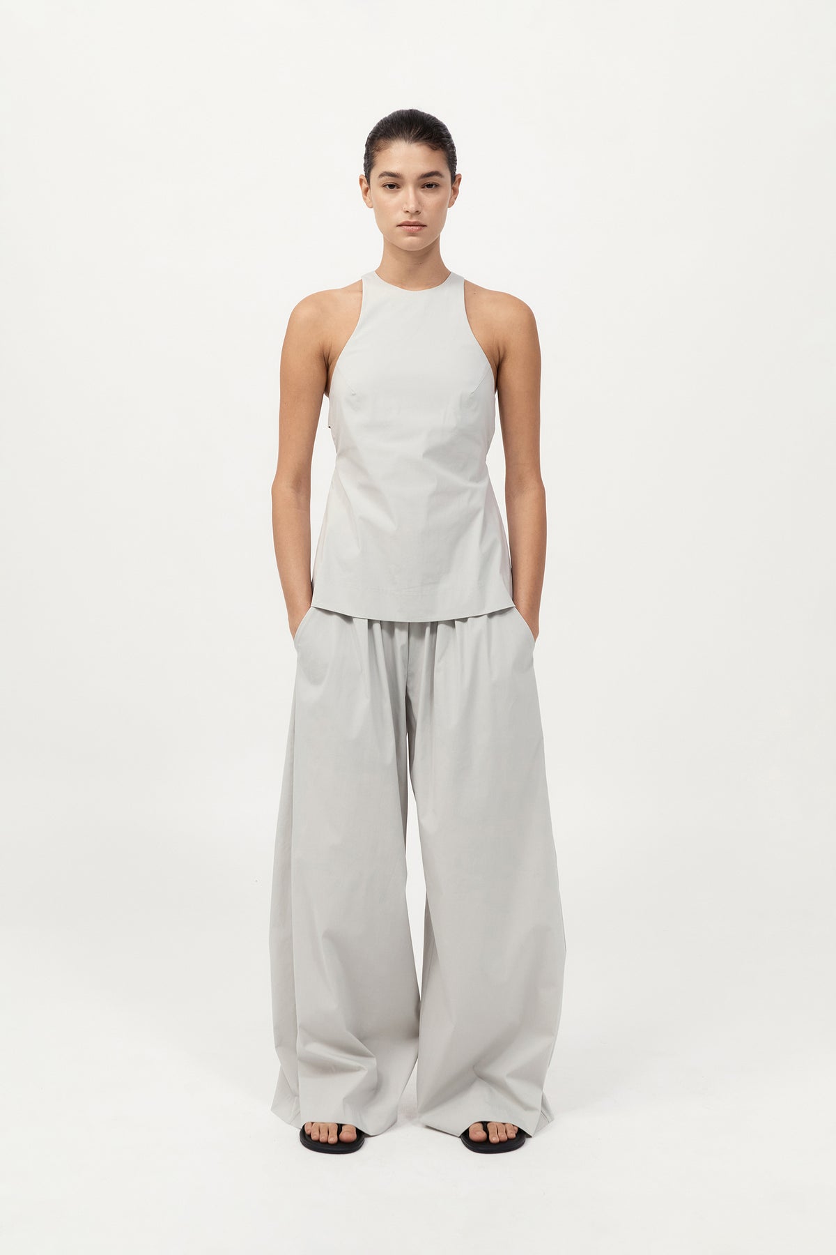 Everyday Drawstring Pants - Silver