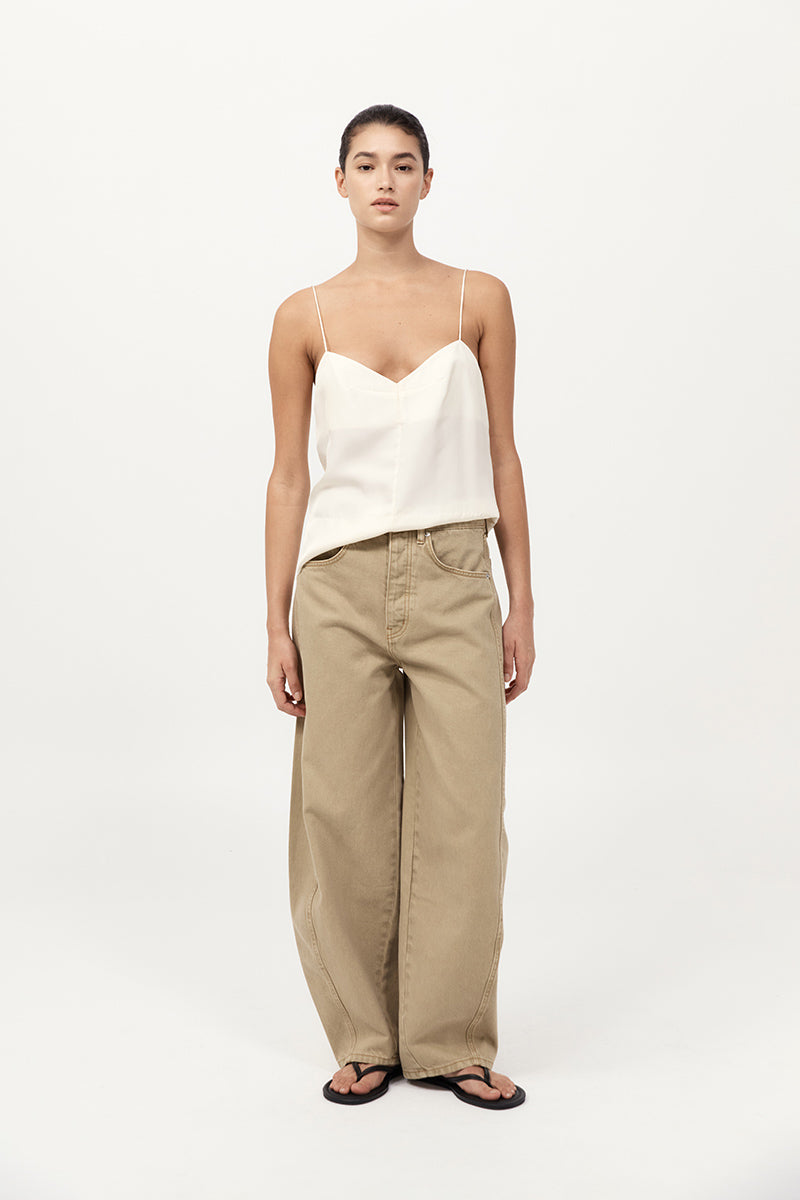 Silk Twill Cami - Milk