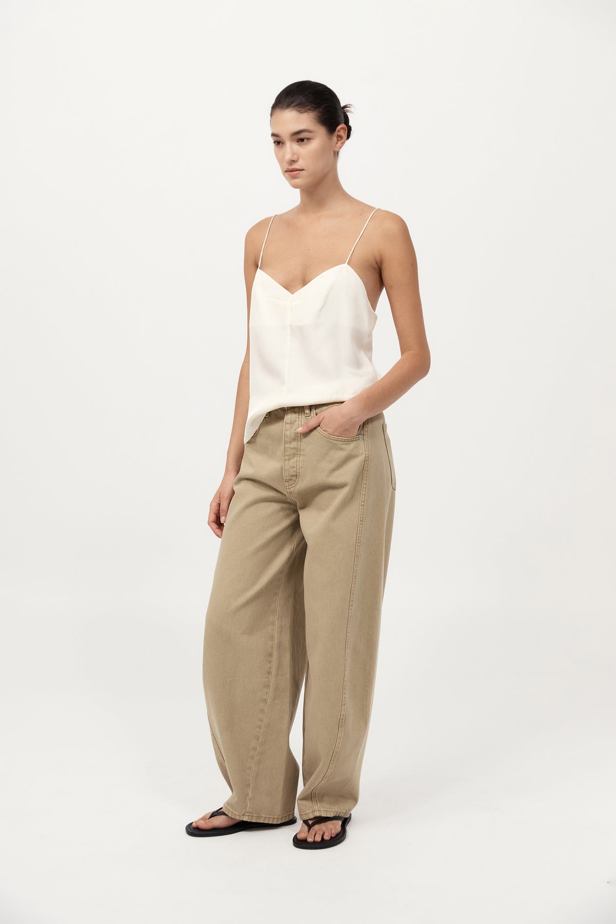 Silk Twill Cami - Milk