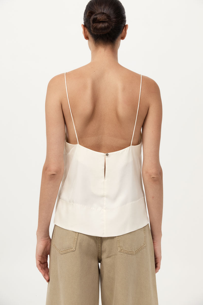 Silk Twill Cami - Milk