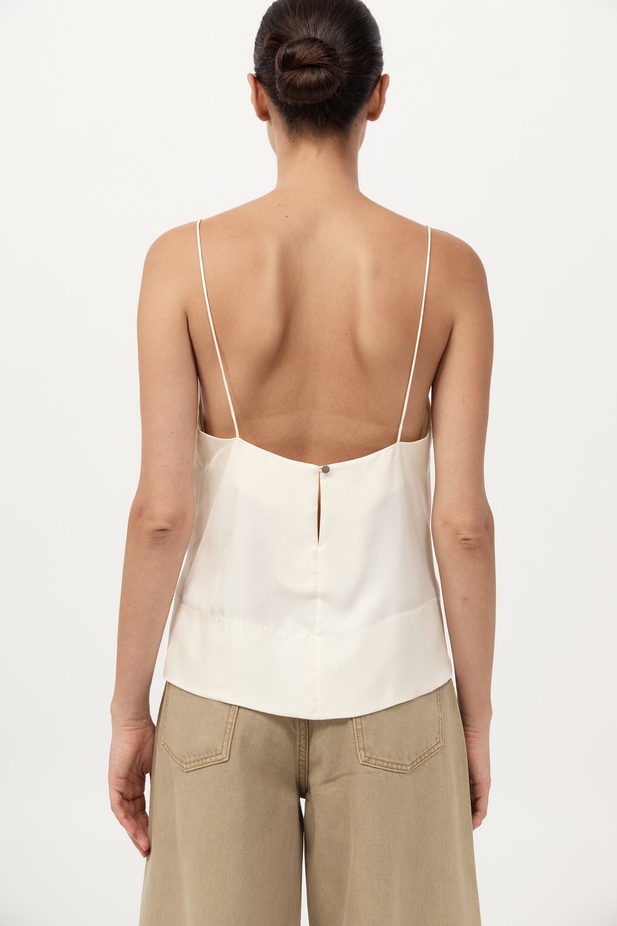 Silk Twill Cami - Milk