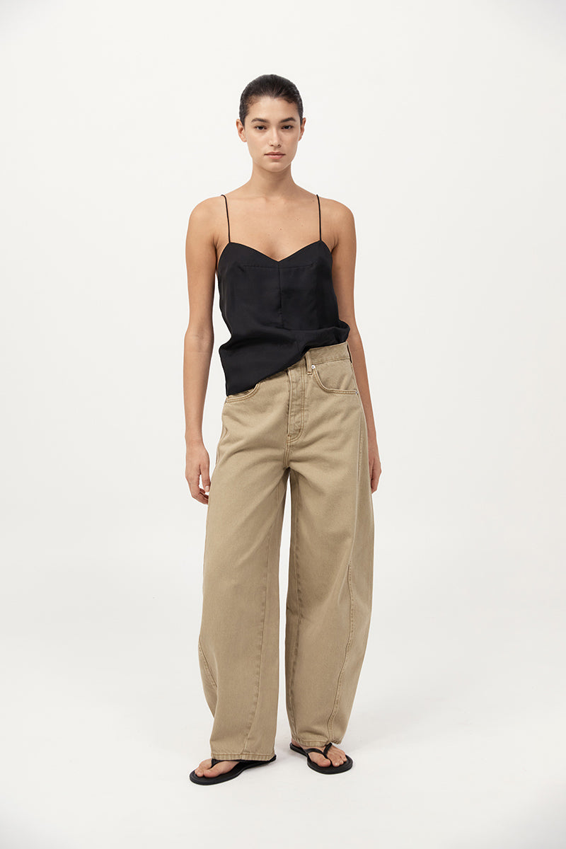 Silk Twill Cami - Black
