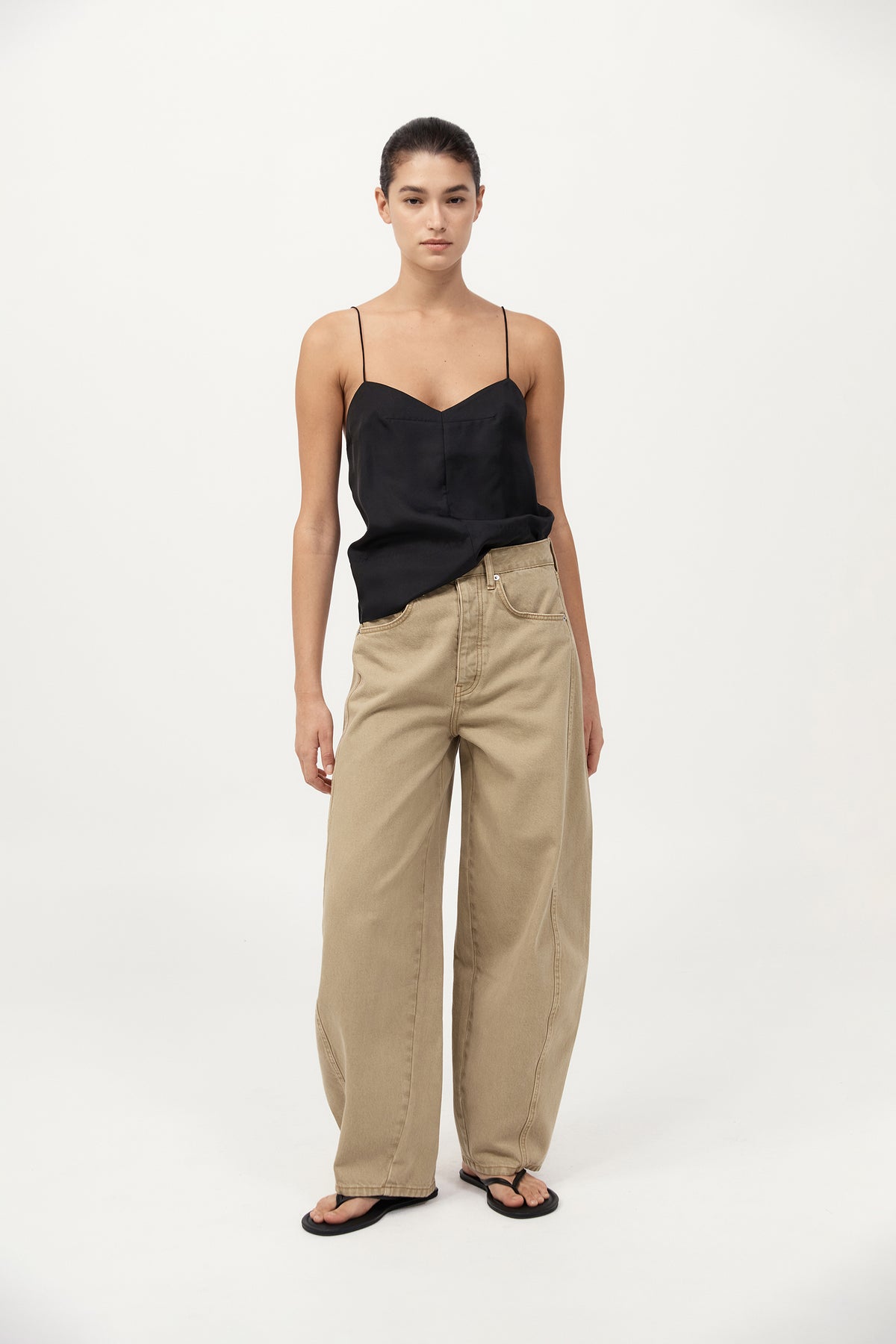 Silk Twill Cami - Black