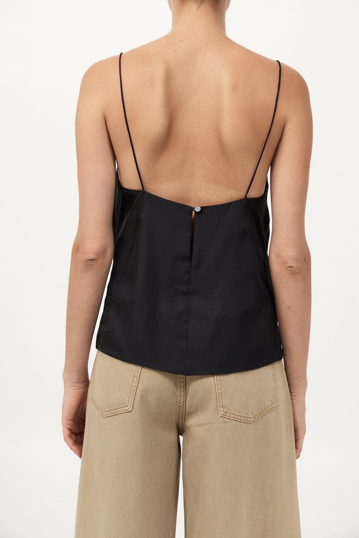 Silk Twill Cami - Black