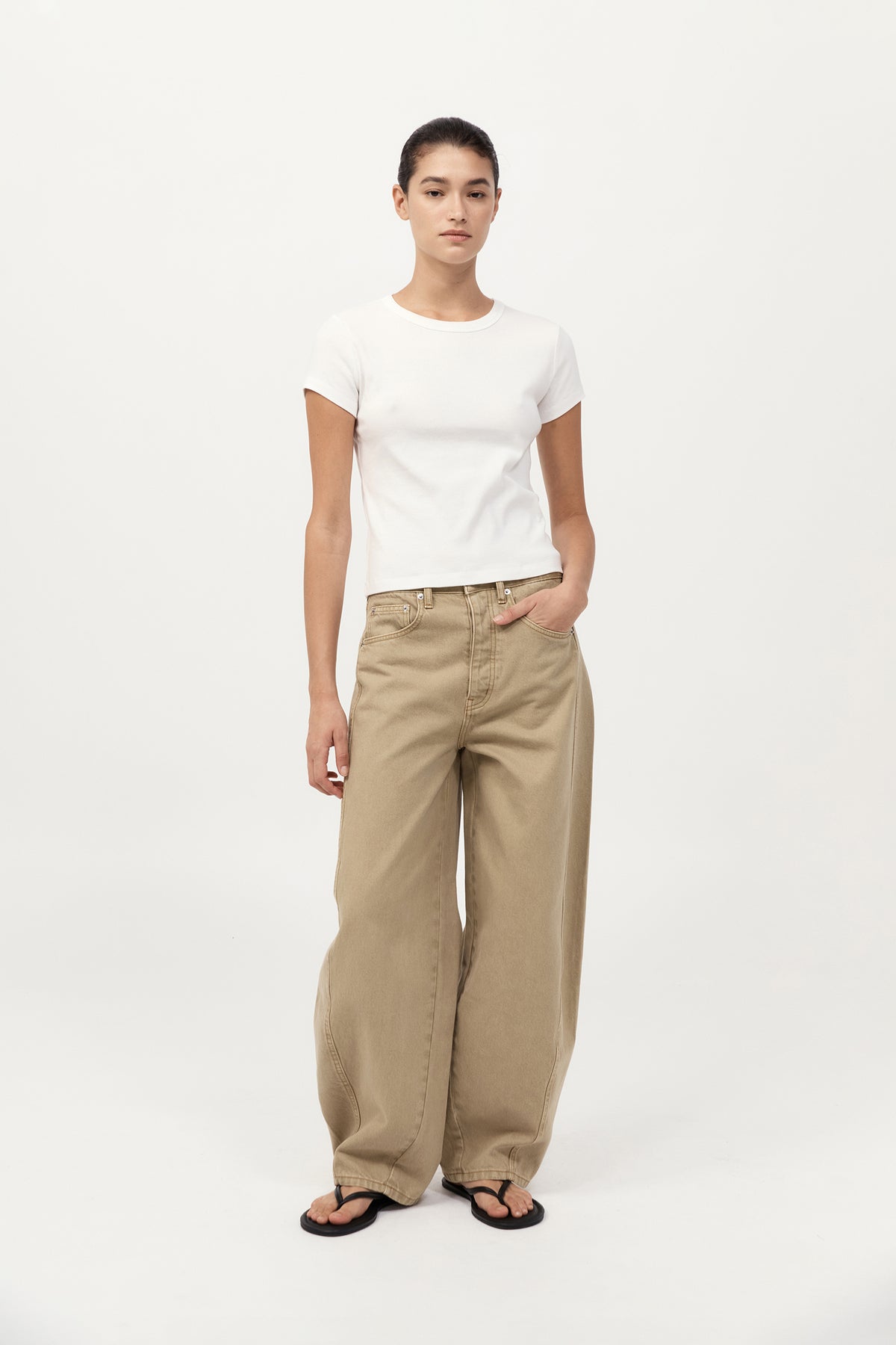 Mid Rise Balloon Jeans - Sahara