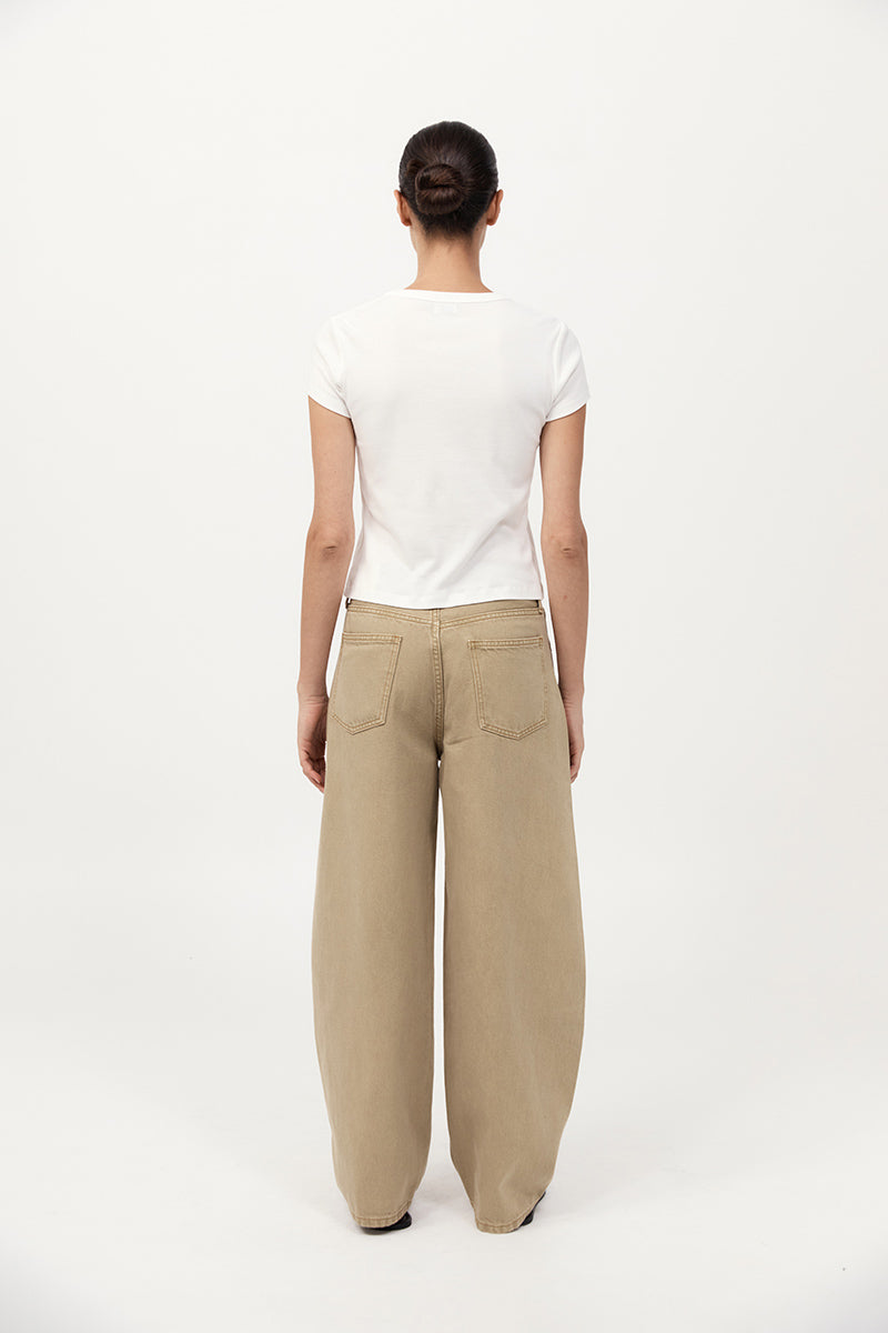 Mid Rise Balloon Jeans - Sahara
