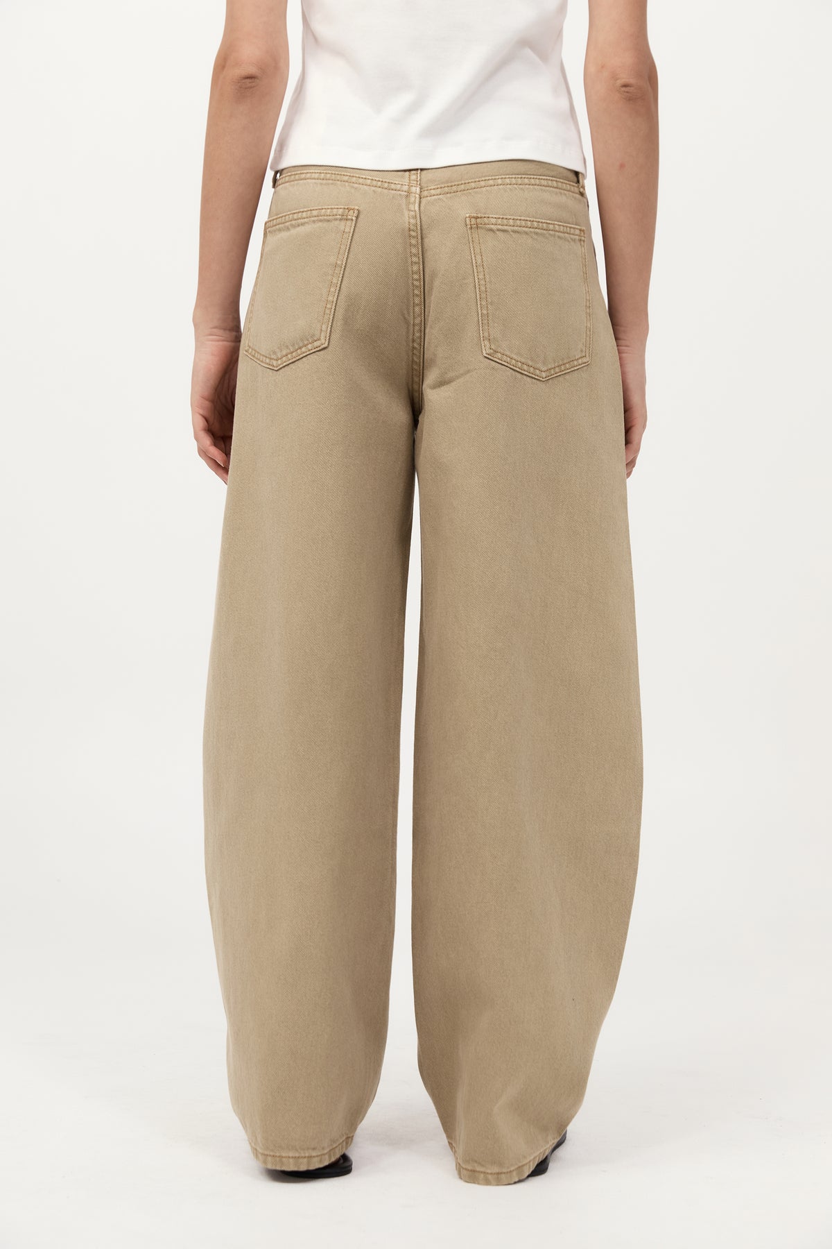Mid Rise Balloon Jeans - Sahara