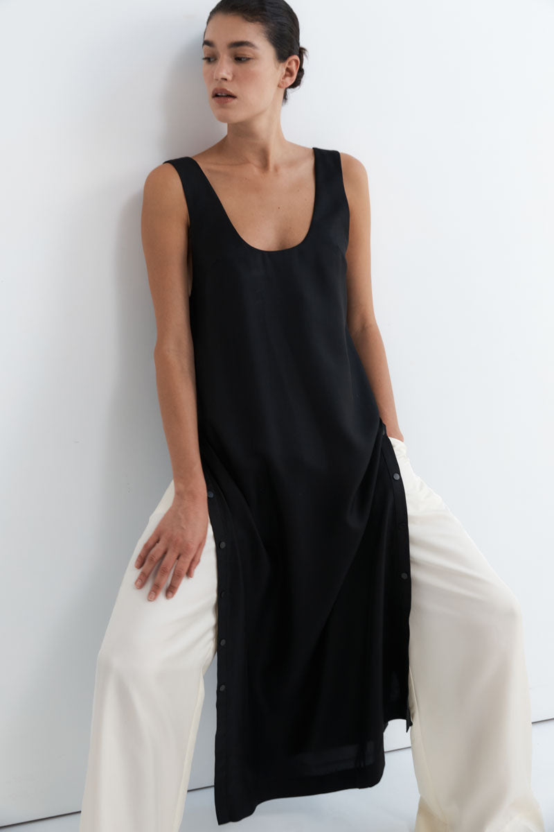 Jordan Button Up Dress - Black