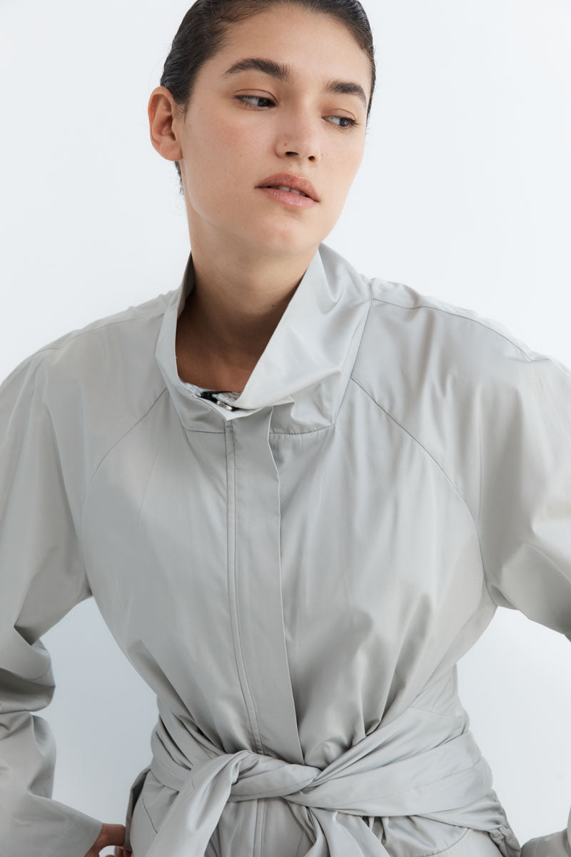 Paper Taffeta Parka - Silver