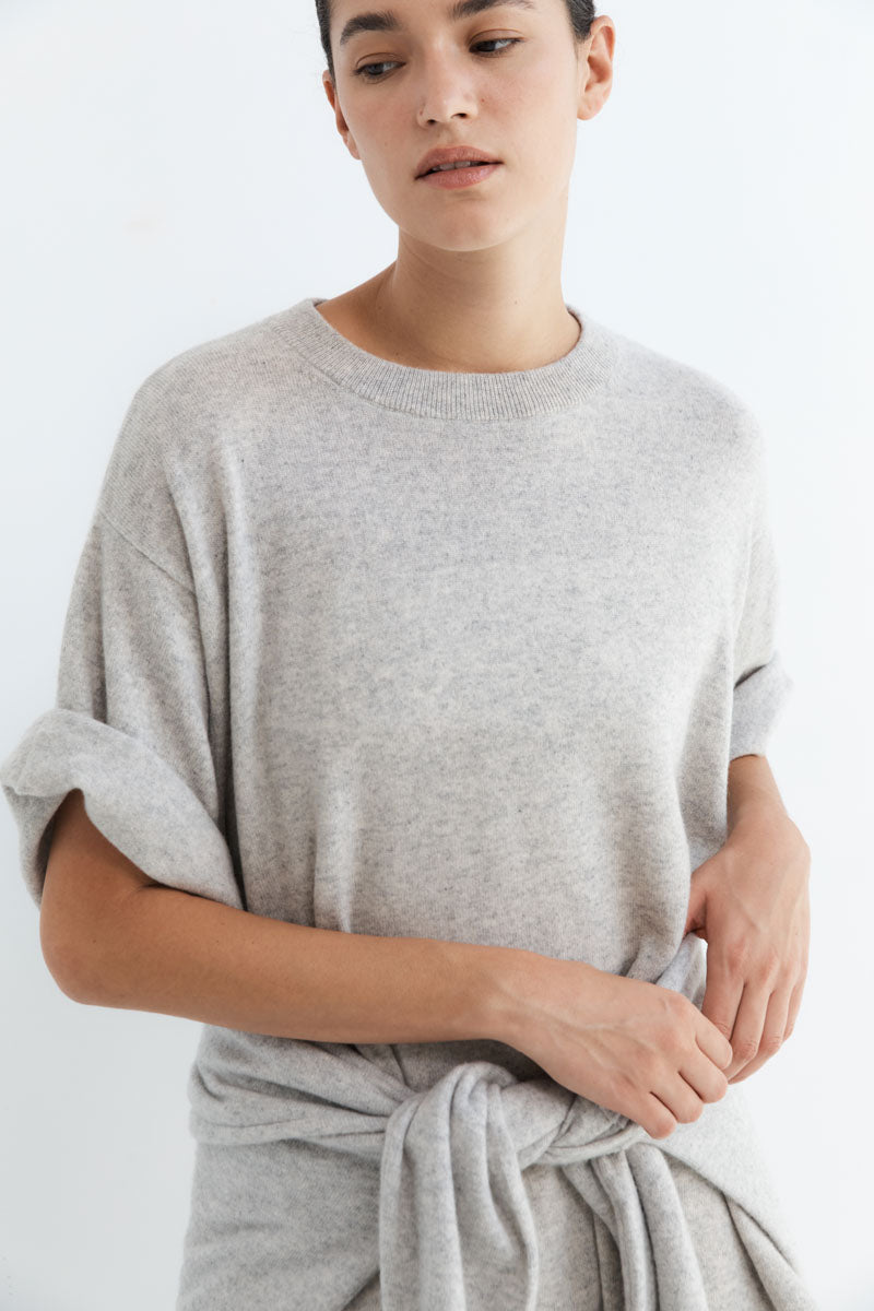 Cashmere Copain Tee - Grey Marle