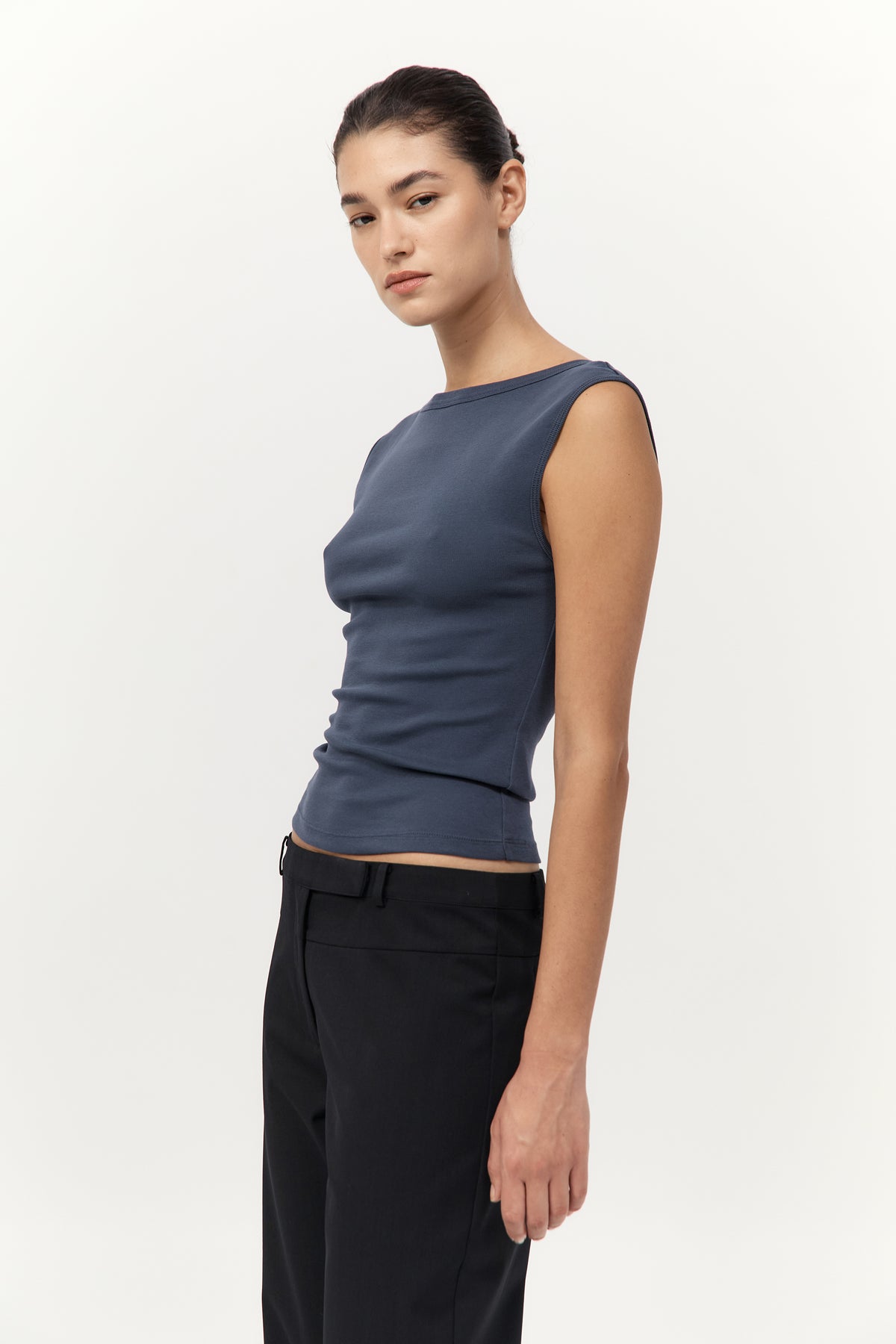 90s Splice Panelled Pants - Black / Black