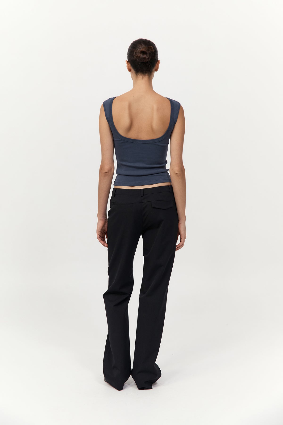 90s Splice Panelled Pants - Black / Black