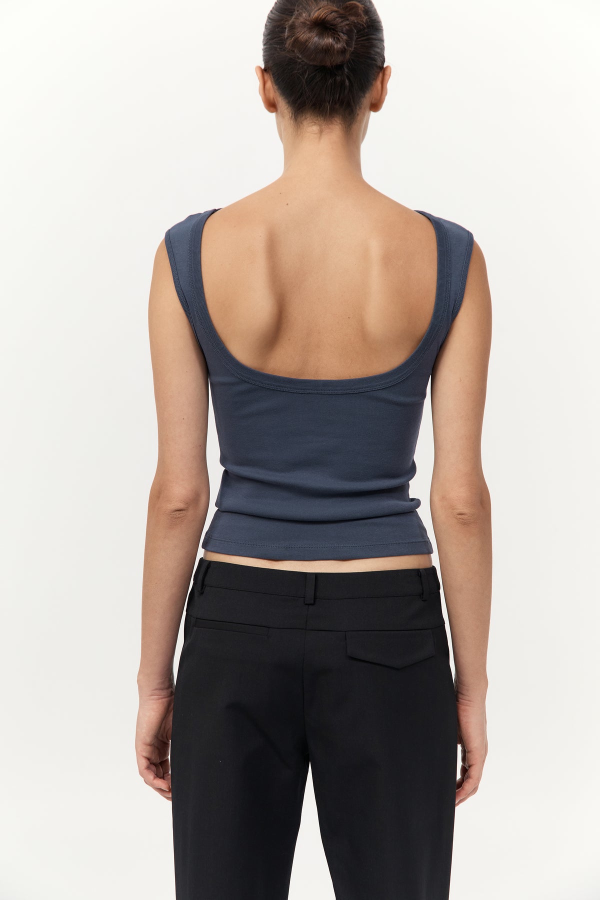 90s Splice Panelled Pants - Black / Black