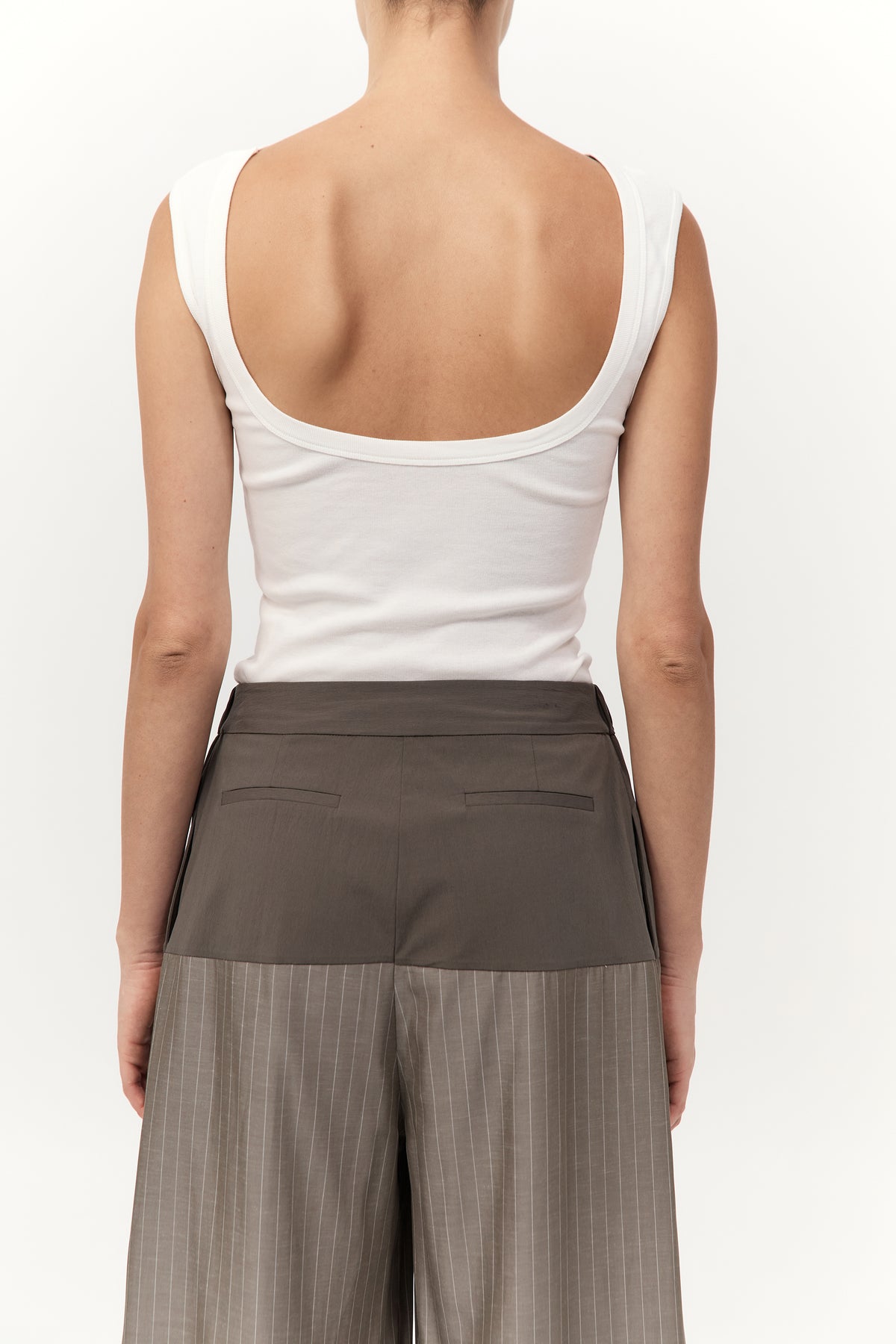 Relaxed Splice Pants - Khaki Pinstripe