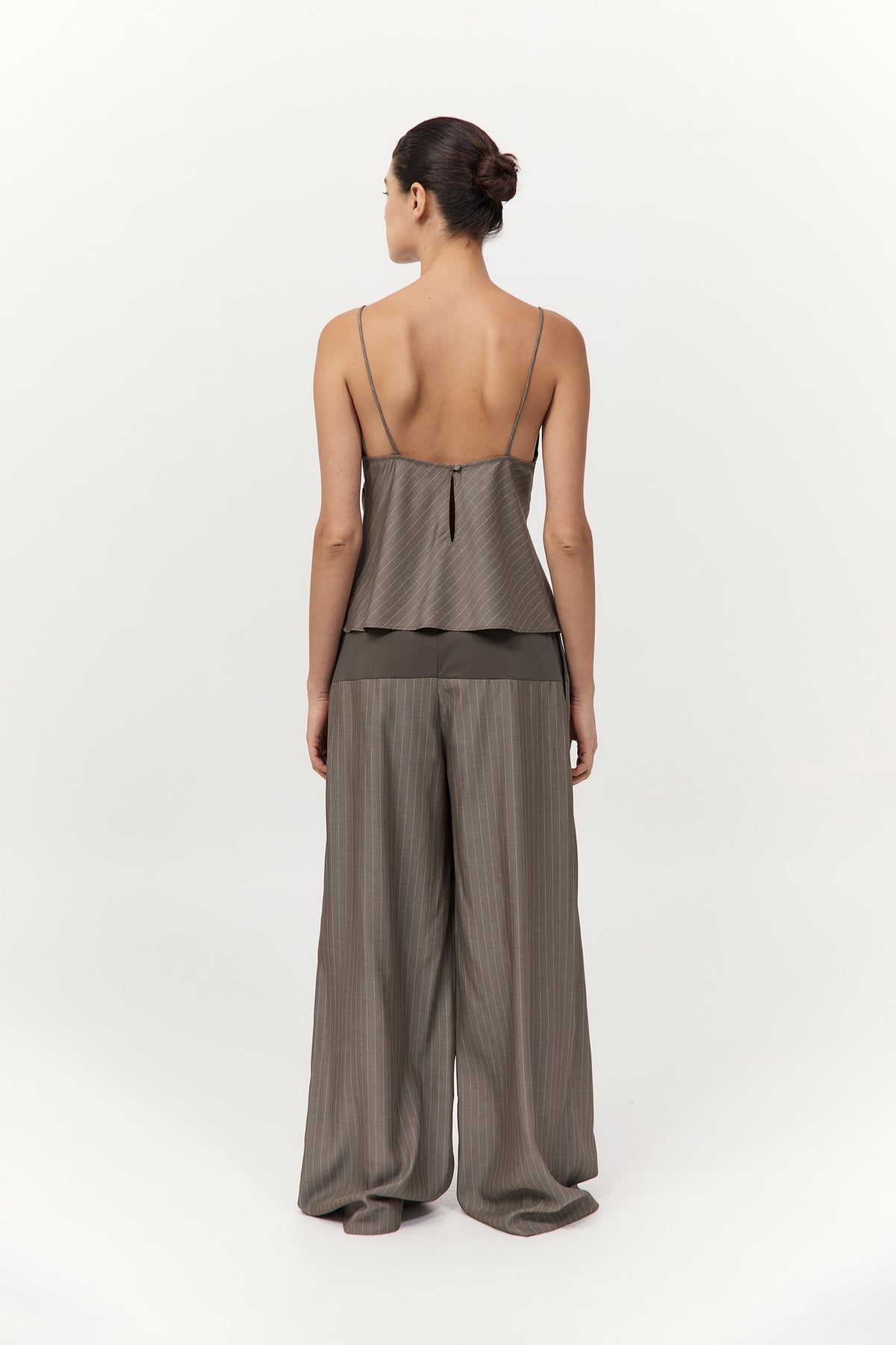 Relaxed Splice Pants - Khaki Pinstripe