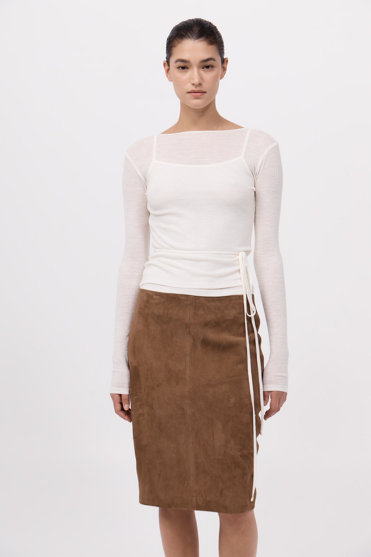Baby Wool Wrap Top - Off White