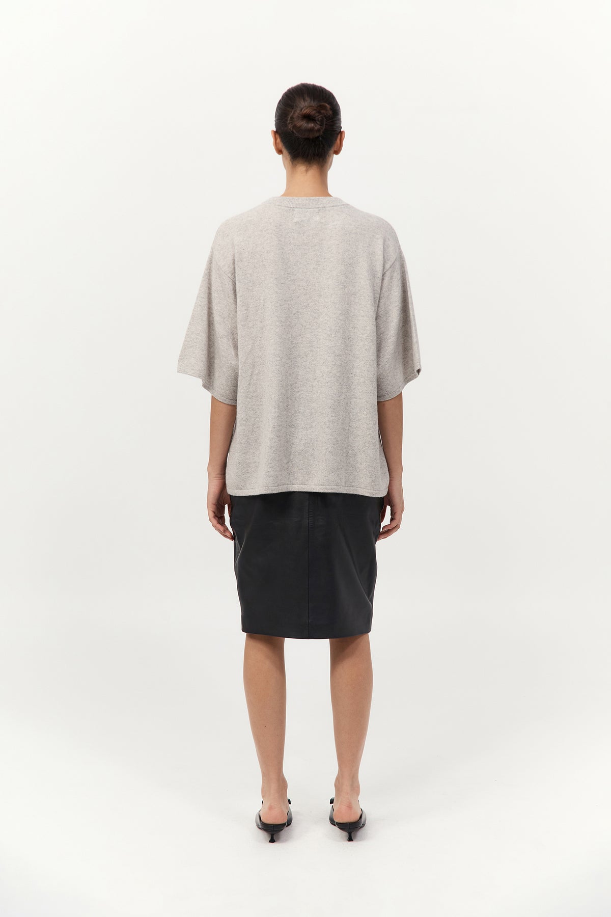 Cashmere Copain Tee - Grey Marle