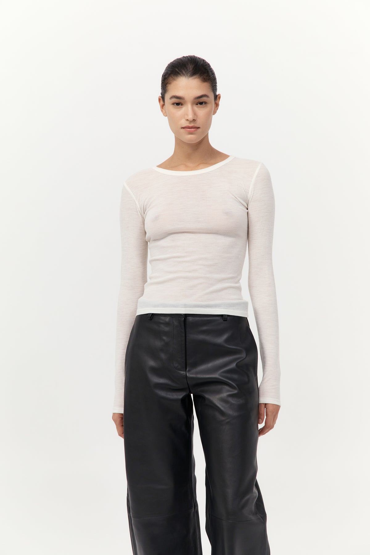 Leather Balloon Pants - Black
