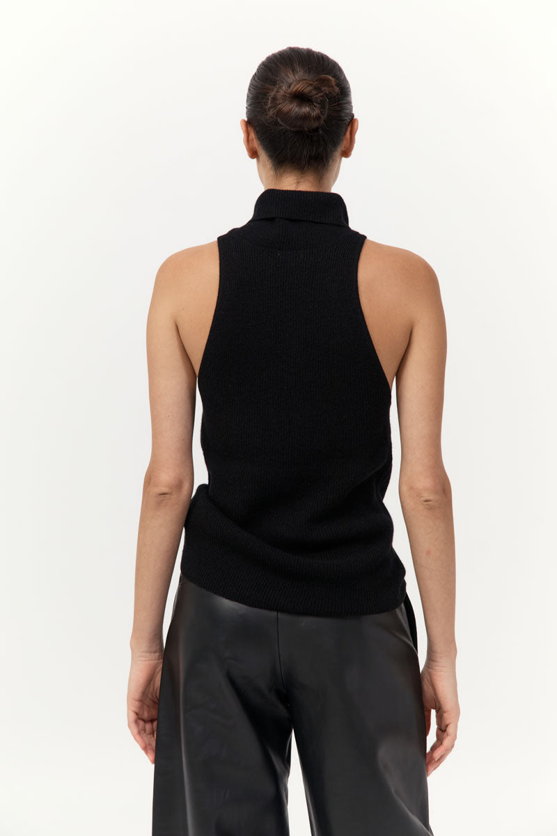Cashmere Blend Top - Black