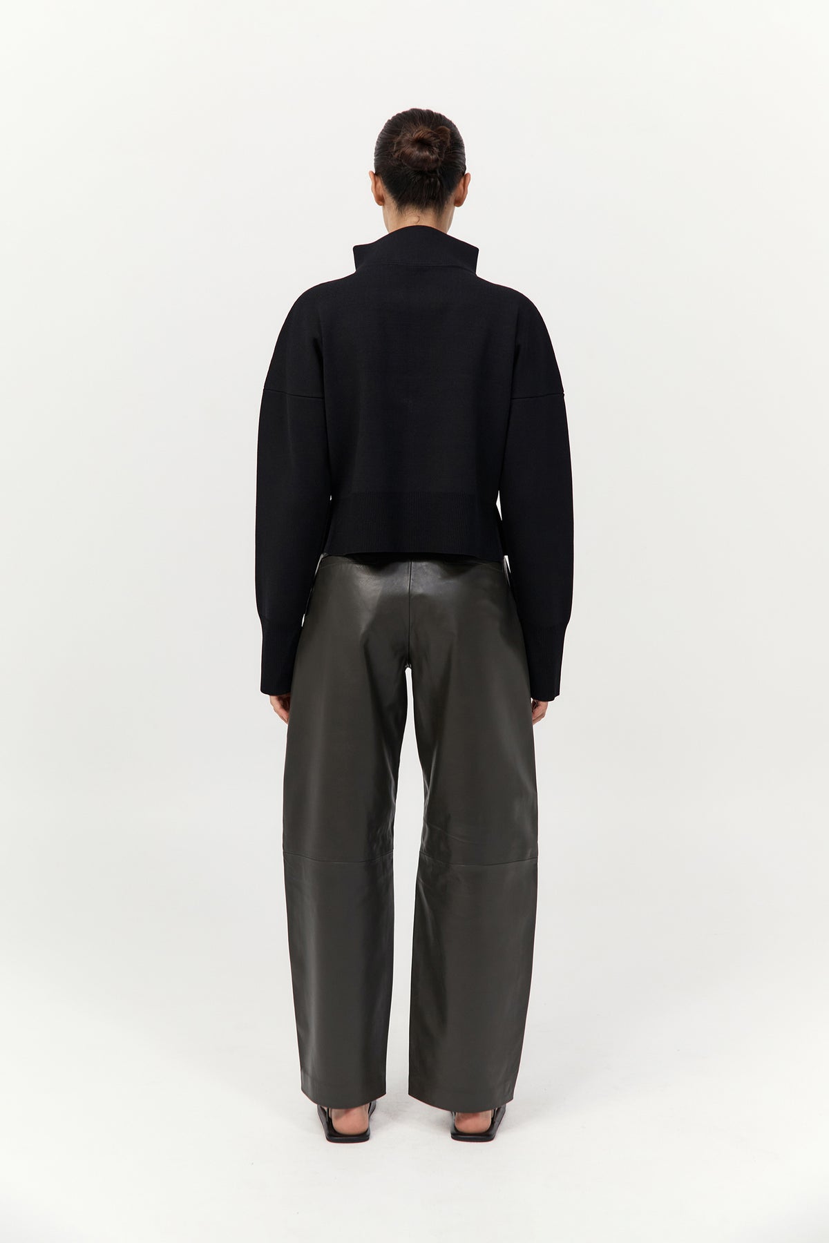 Milano Knit Zip Jumper - Black