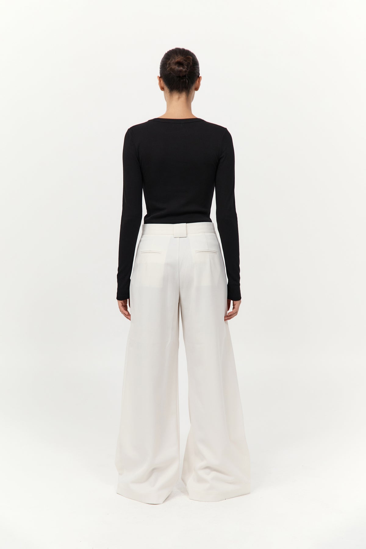 Organic Cotton Long Sleeve Top - Jet Black