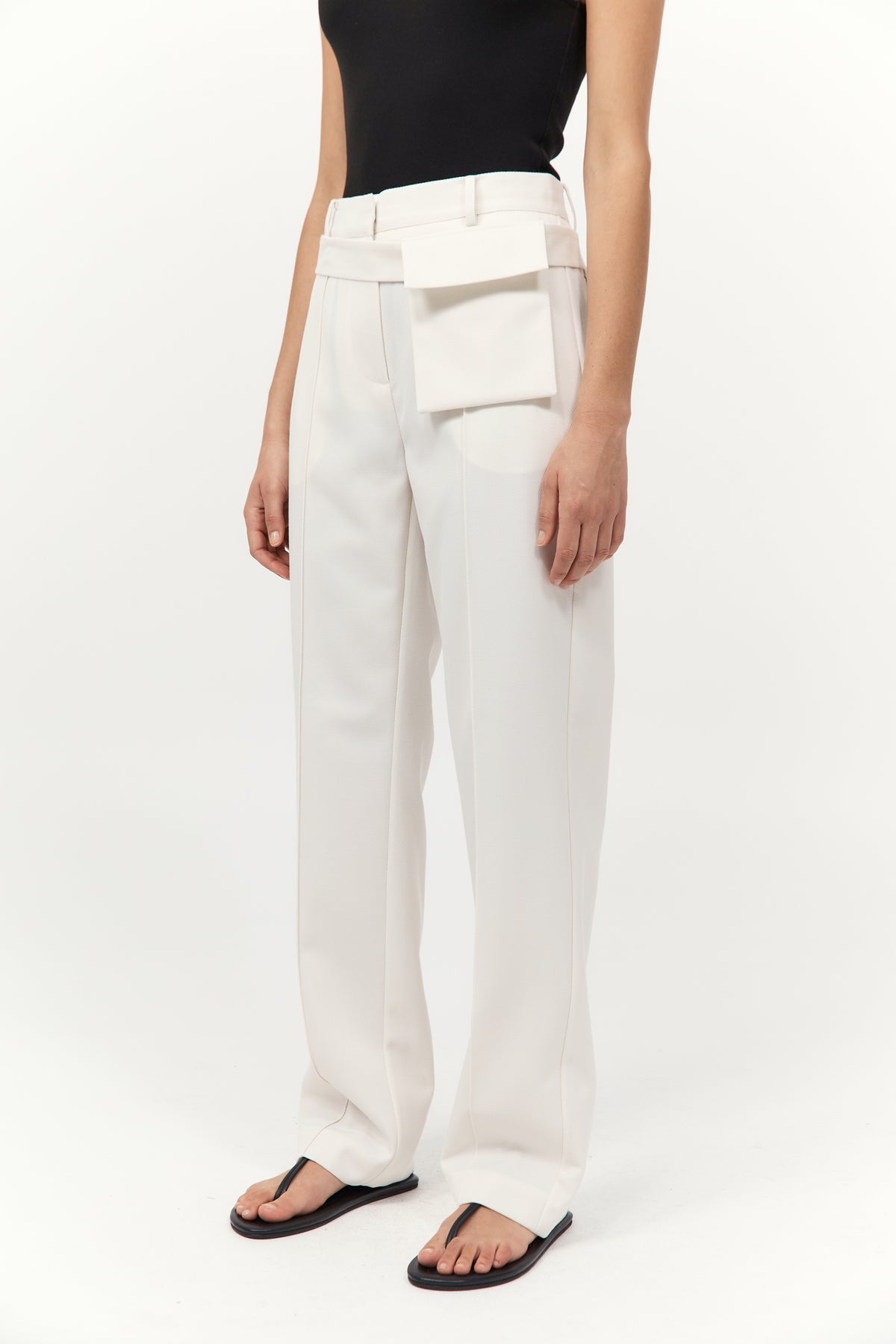 Utility Pocket Pants - Off White