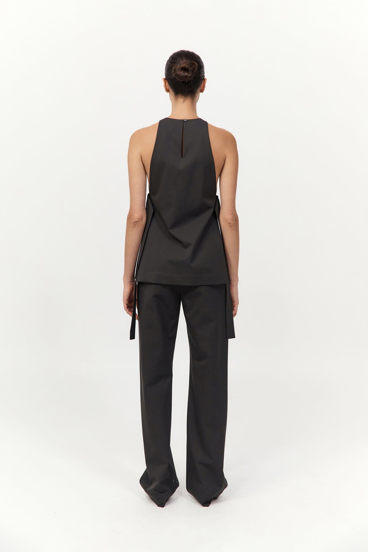 Side Tie Top - Black Olive