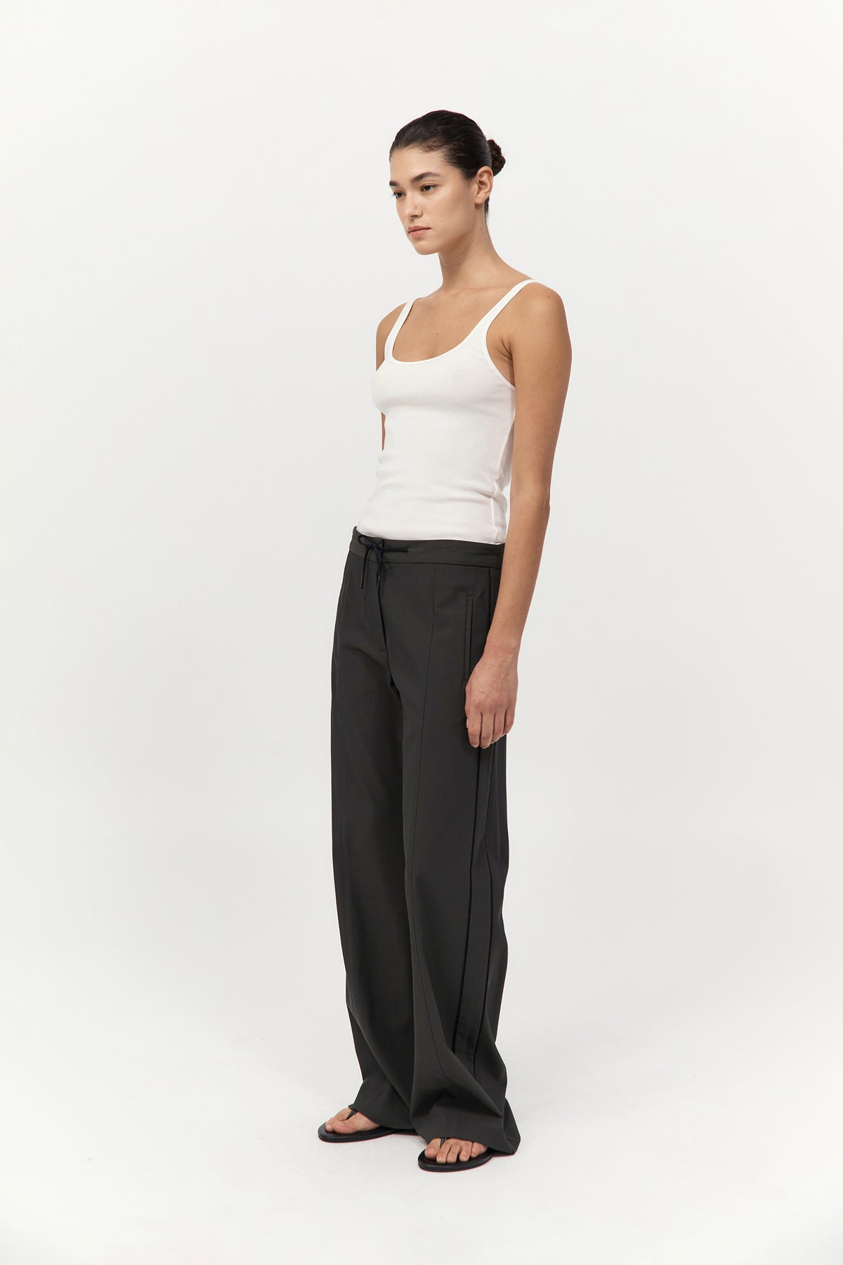 Tailored Track Pants - Black Olive