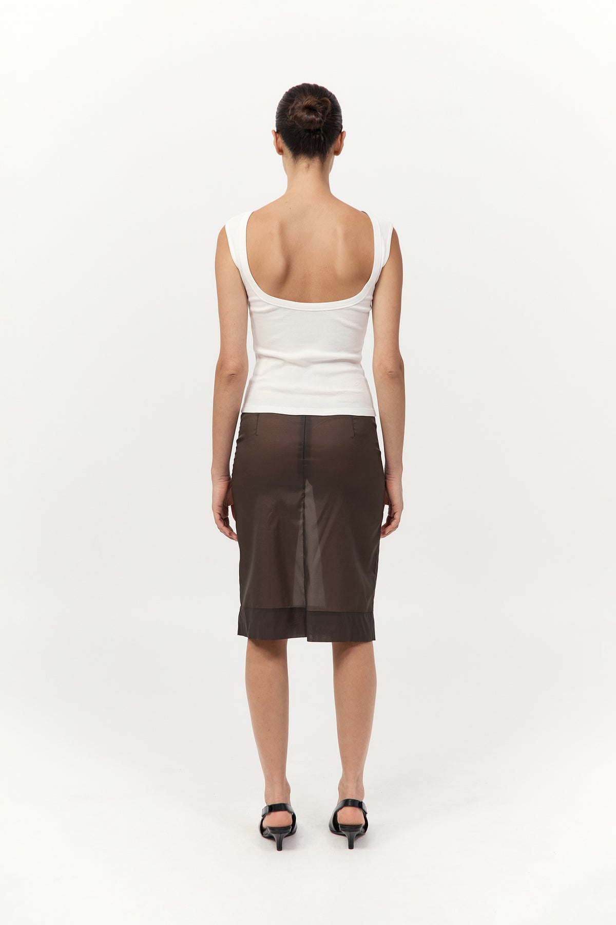 Transparent Skirt - Black Olive