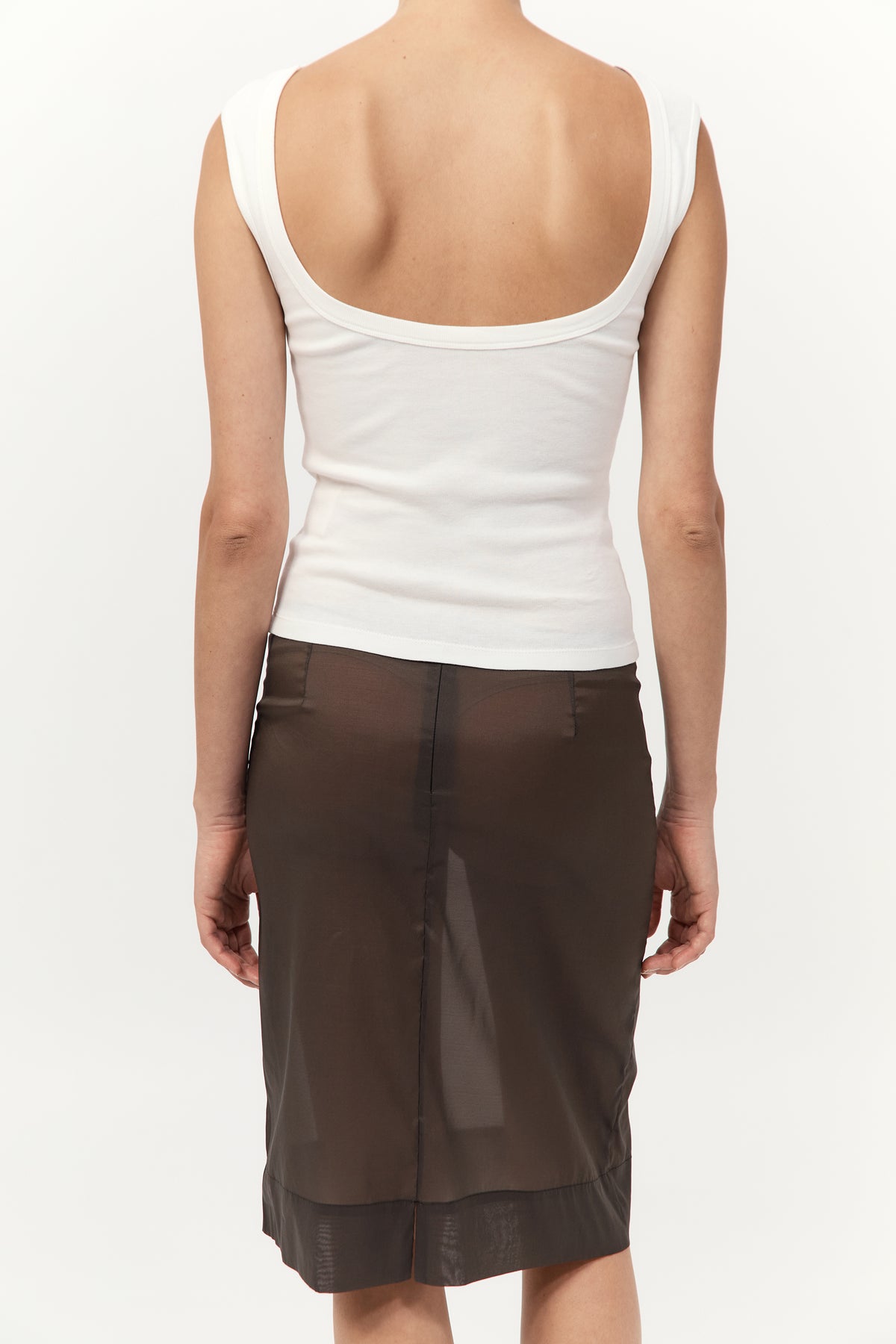 Transparent Skirt - Black Olive