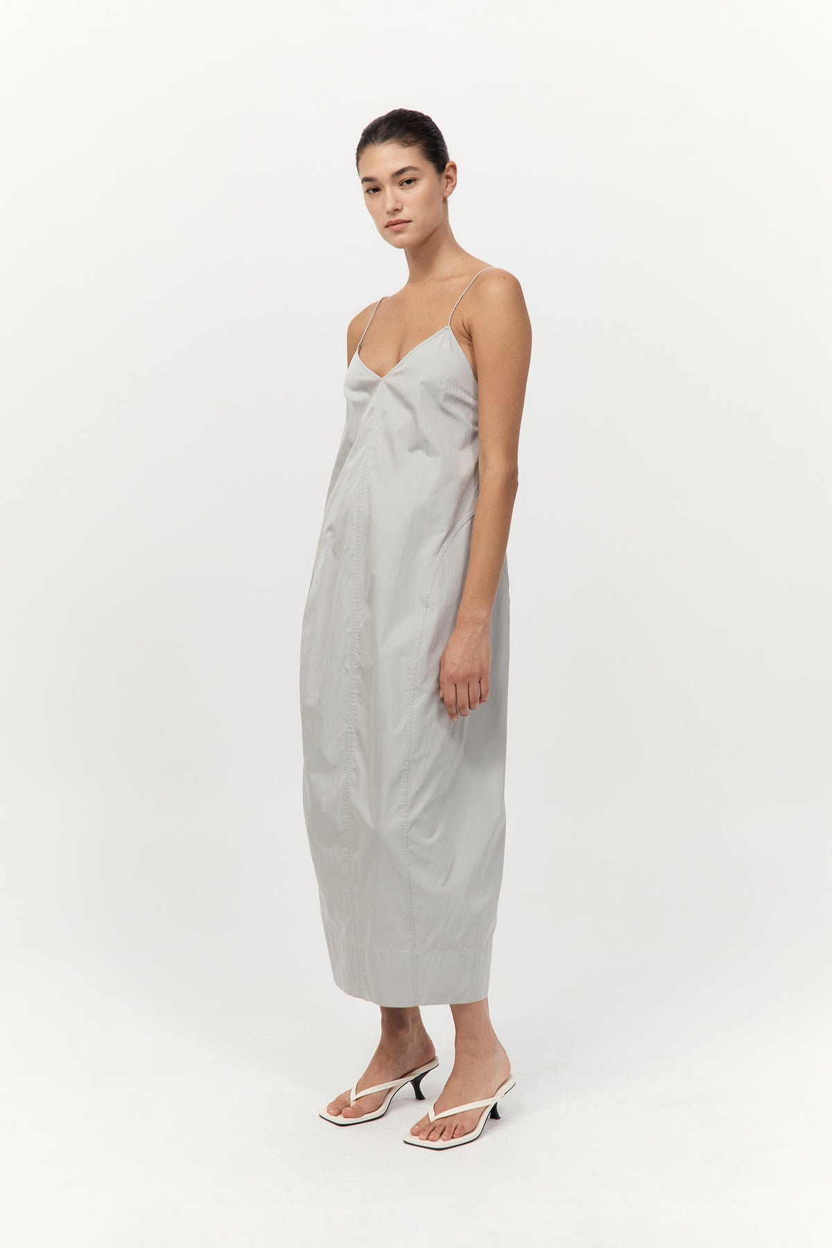 Paper Taffeta Cocoon Dress - Silver
