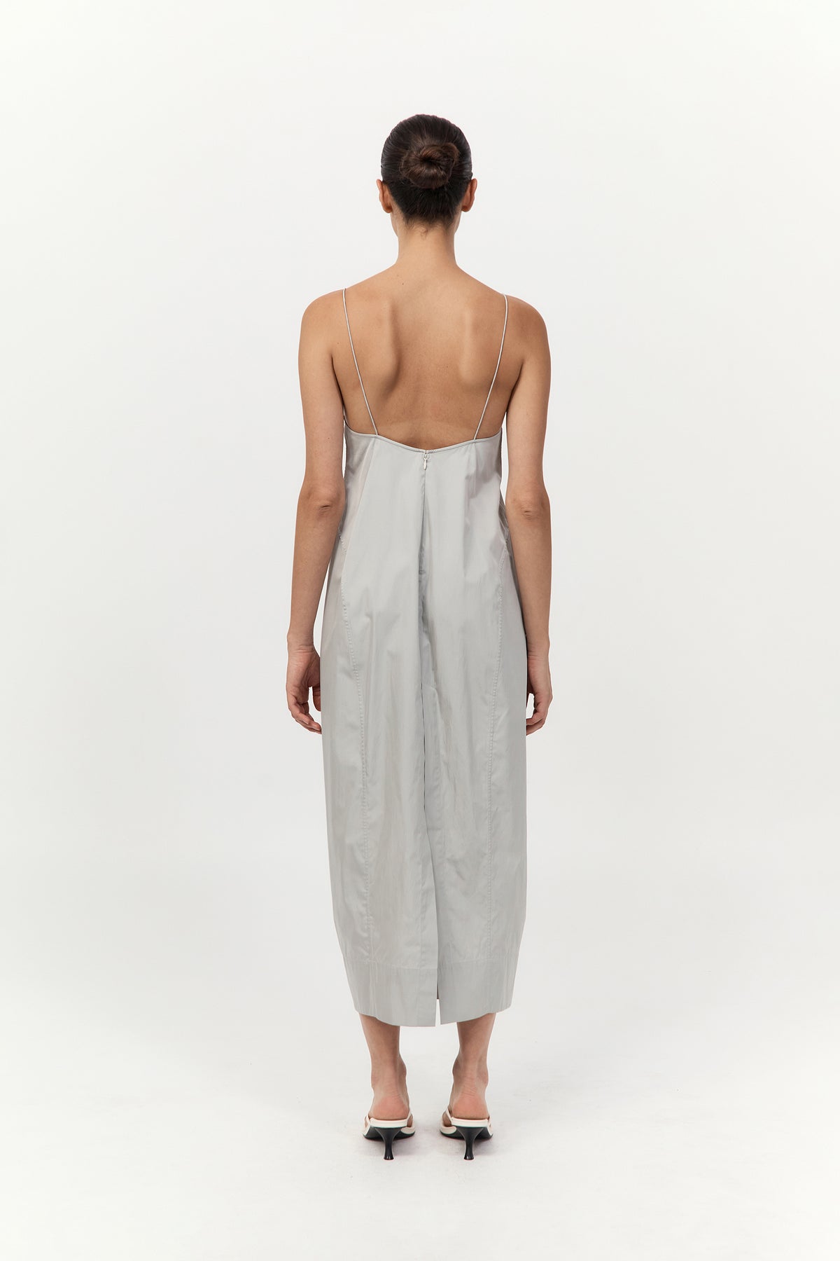 Paper Taffeta Cocoon Dress - Silver