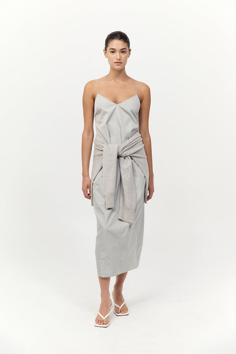 Paper Taffeta Cocoon Dress - Silver