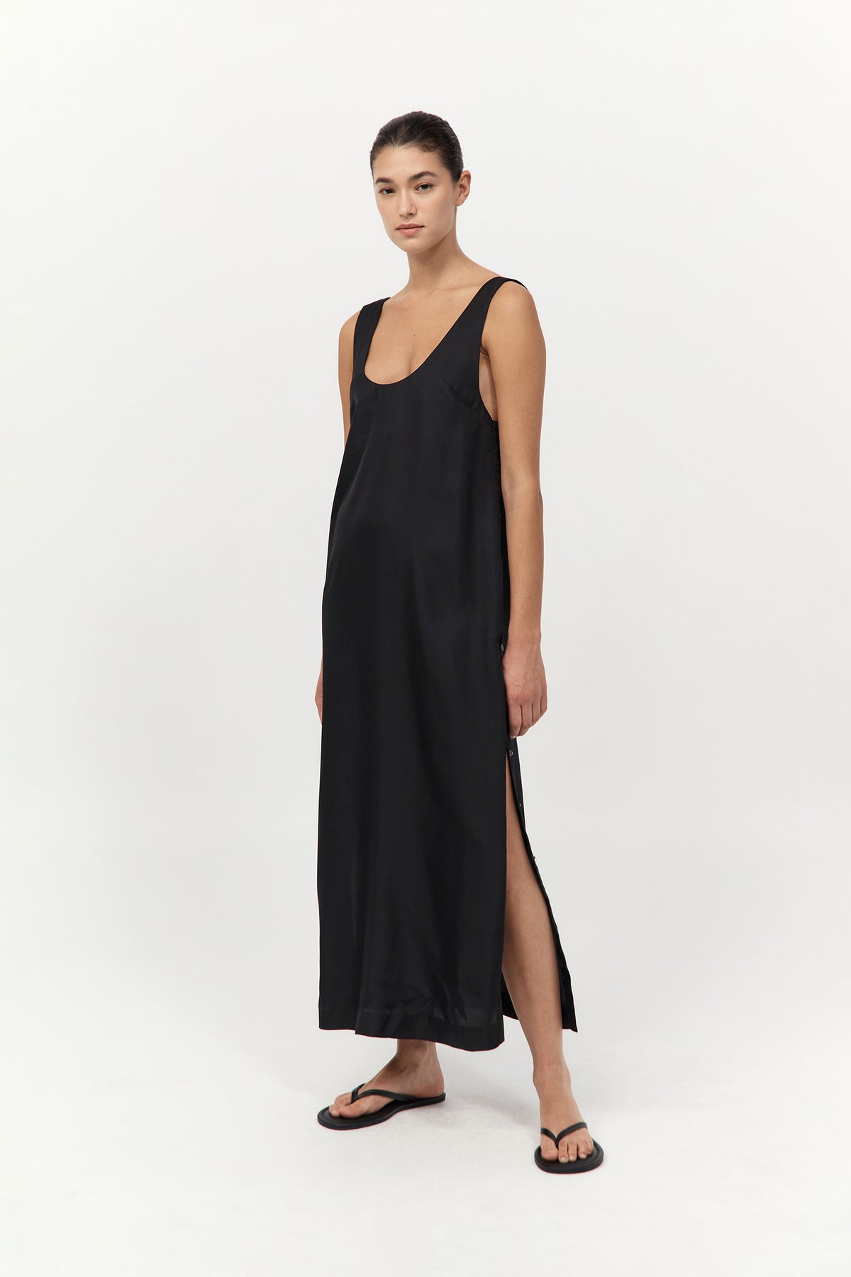 Jordan Button Up Dress - Black