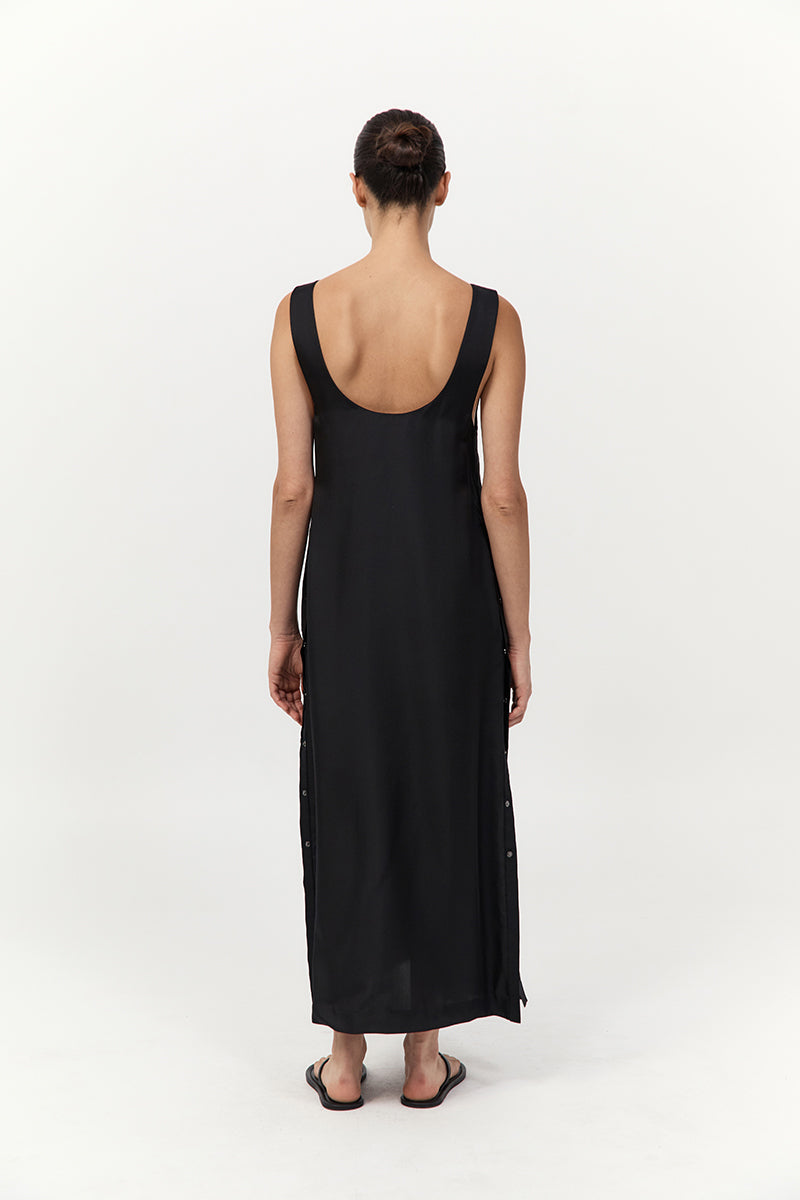 Jordan Button Up Dress - Black